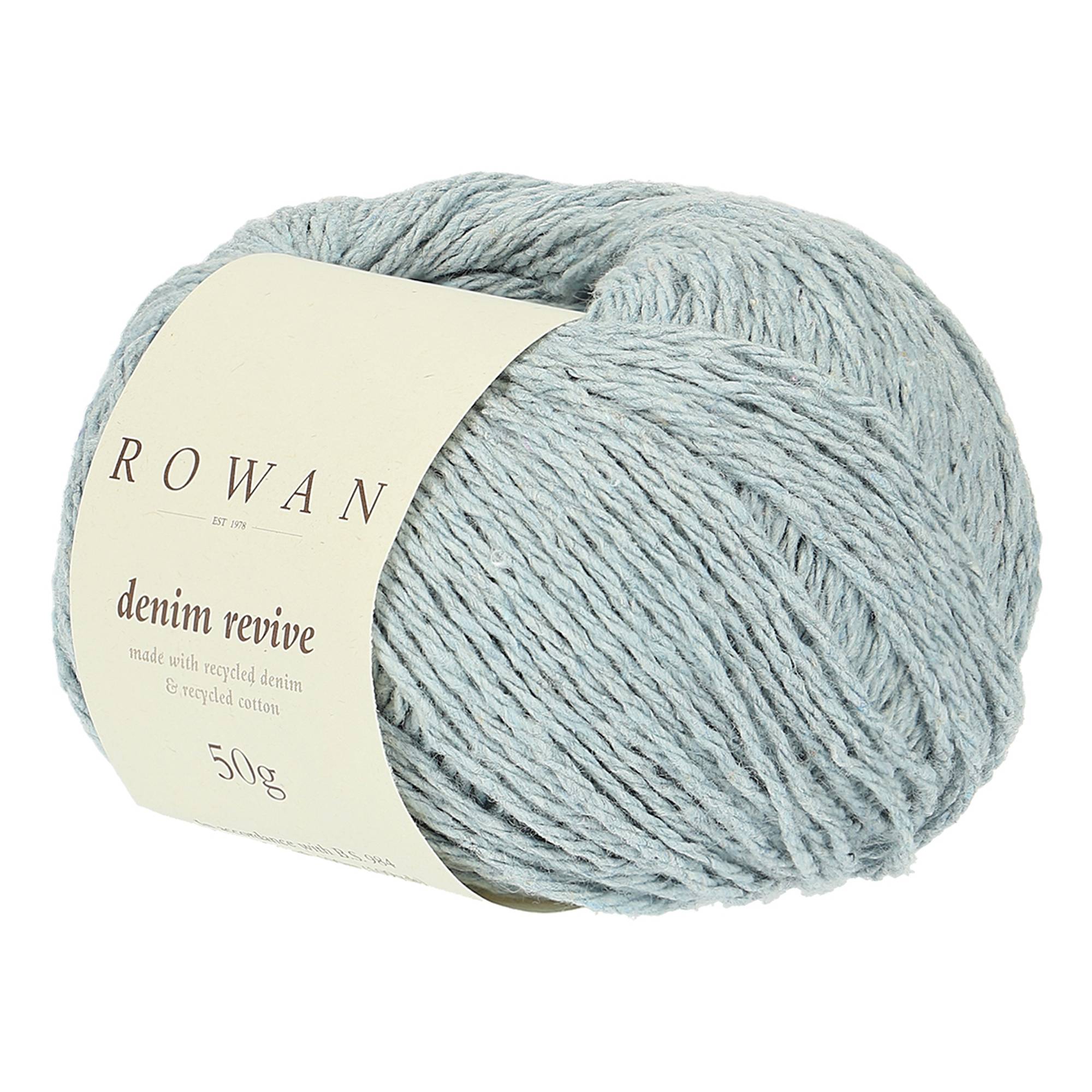 Rowan Blue Wash Denim Revive Yarn 50g Hobbycraft