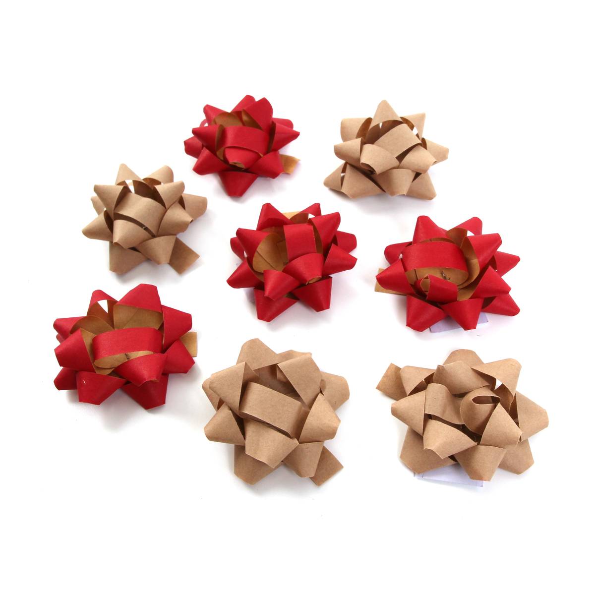 Red and Kraft Paper Bows 15 Pack Hobbycraft