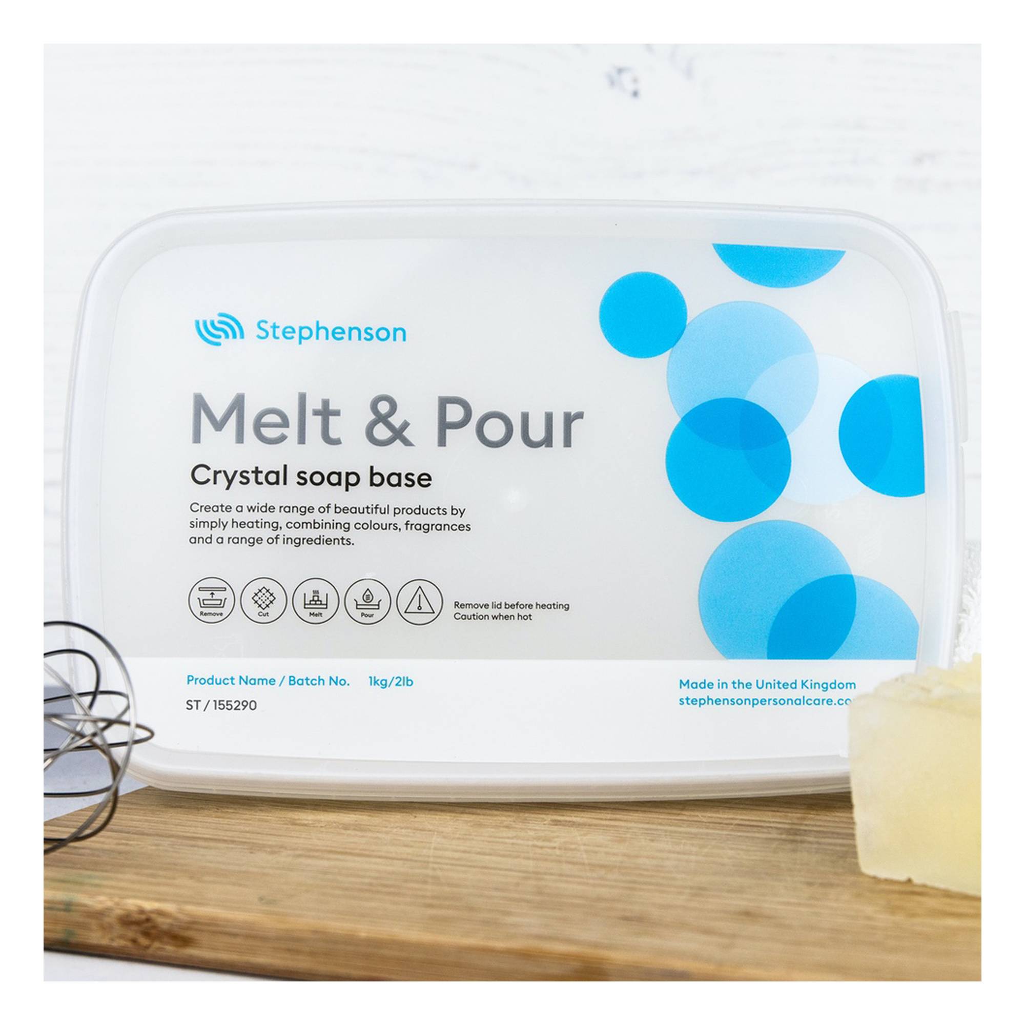 Melt and Pour Transparent Soap Base 1kg Hobbycraft