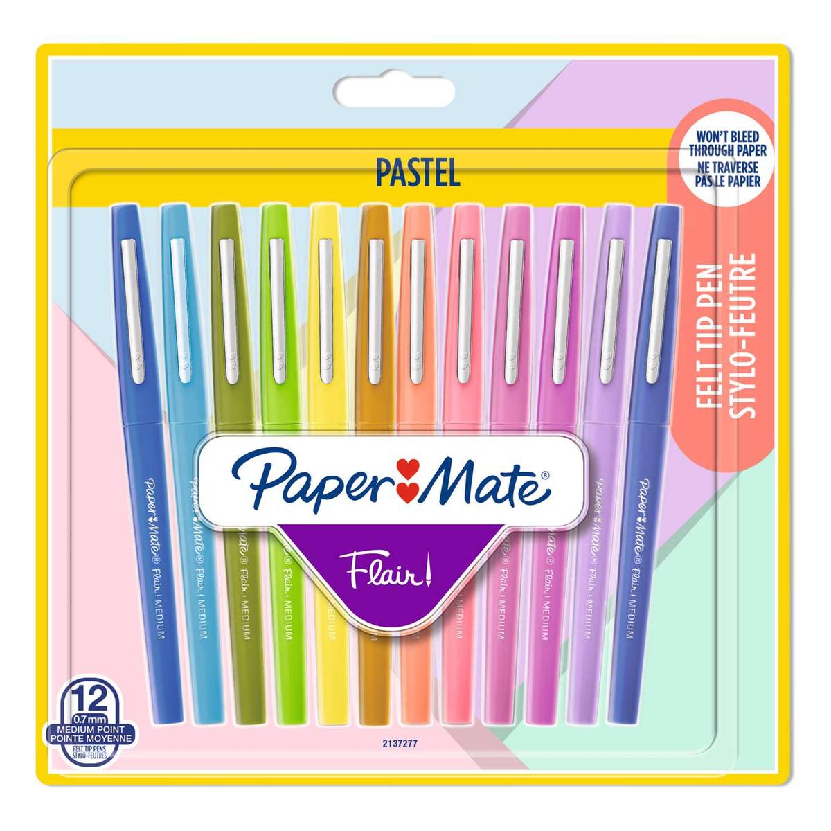 Paper Mate Pastel Flair Felt Tip Pens 12 Pack Hobbycraft