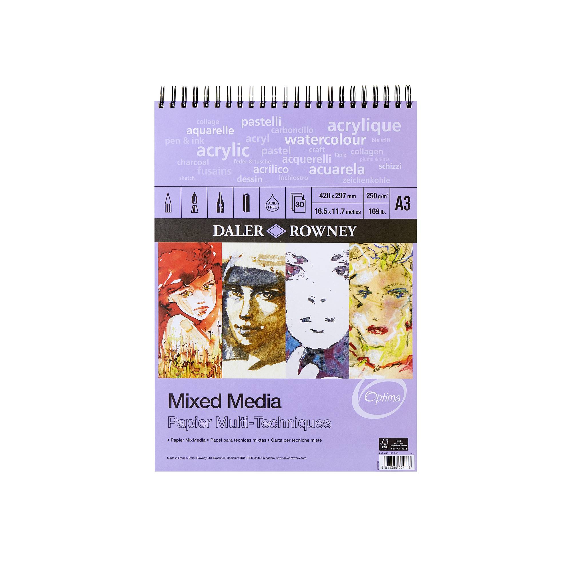 DalerRowney Mixed Media Sketchbook A3 Hobbycraft