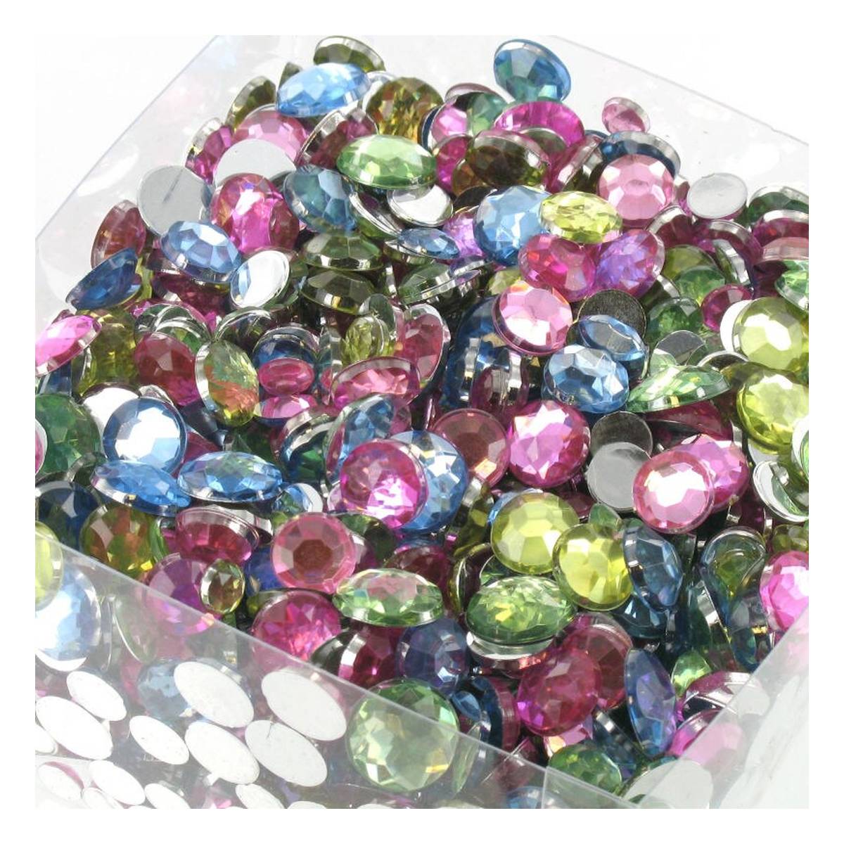 Assorted Acrylic Rounds - Glitter Colours 3mm