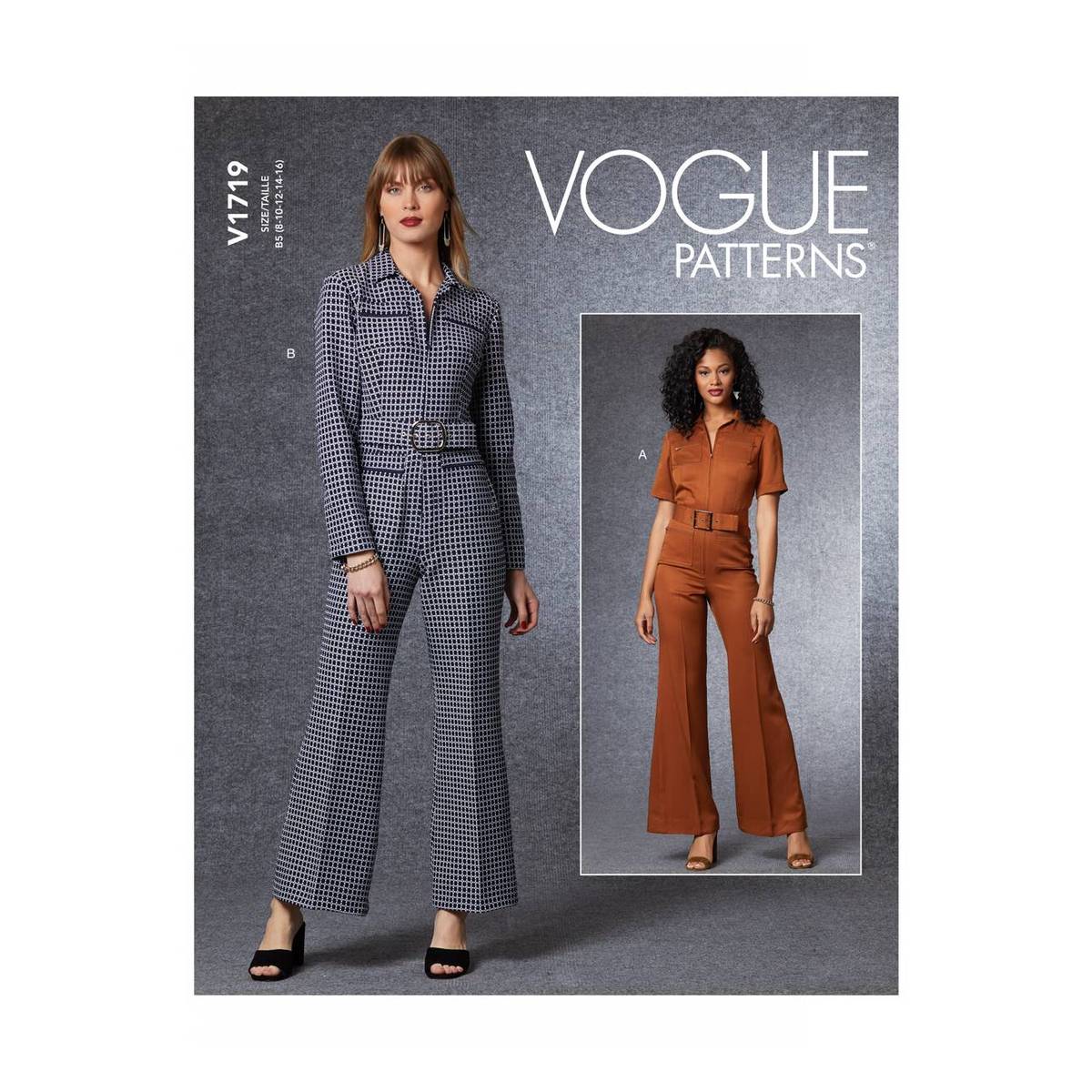 Vogue Jumpsuit and Belt Sewing Pattern V1719 (816) Hobbycraft