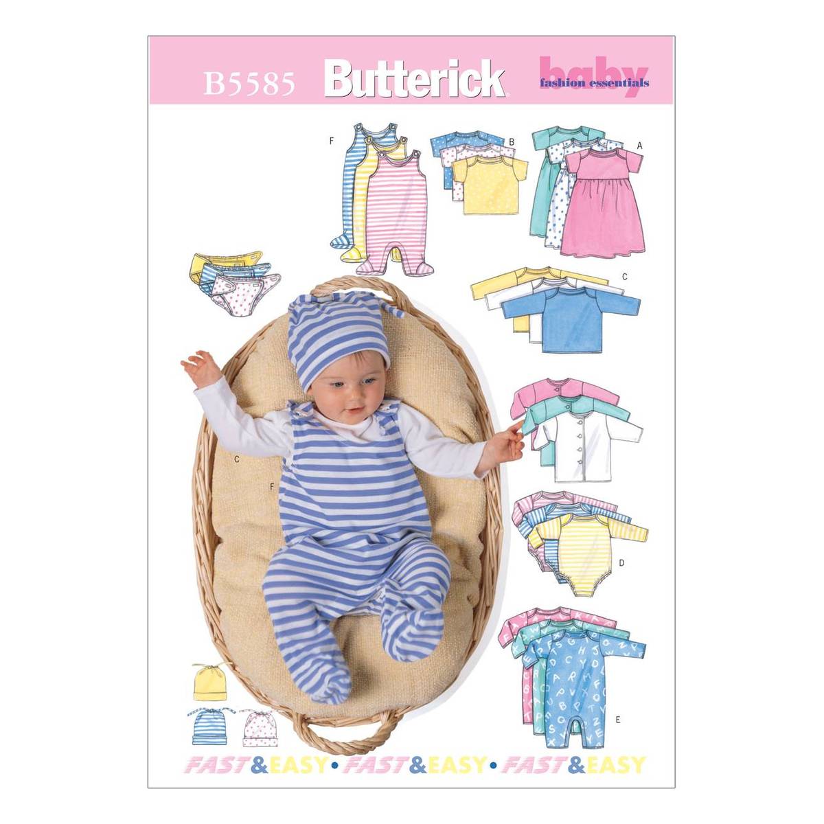 Butterick Baby Set Sewing Pattern B5585 (PS) Hobbycraft