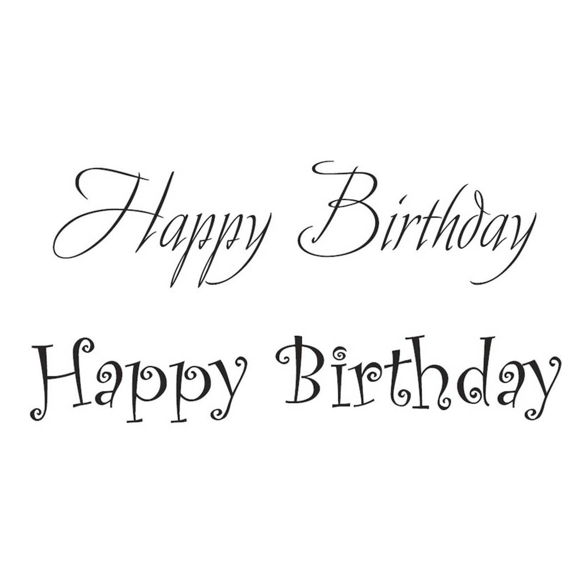 Happy Birthday Clear Stamp Set 2 Pack Hobbycraft