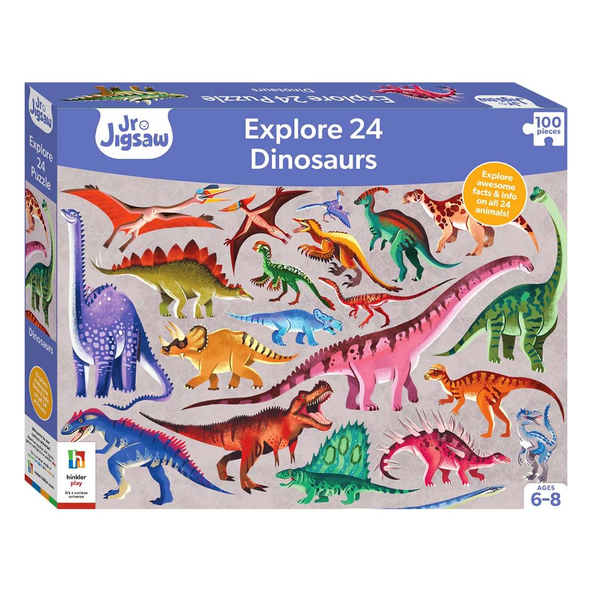 Junior Jigsaw Explore 24 Dinosaurs Puzzle 100 Pieces Hobbycraft