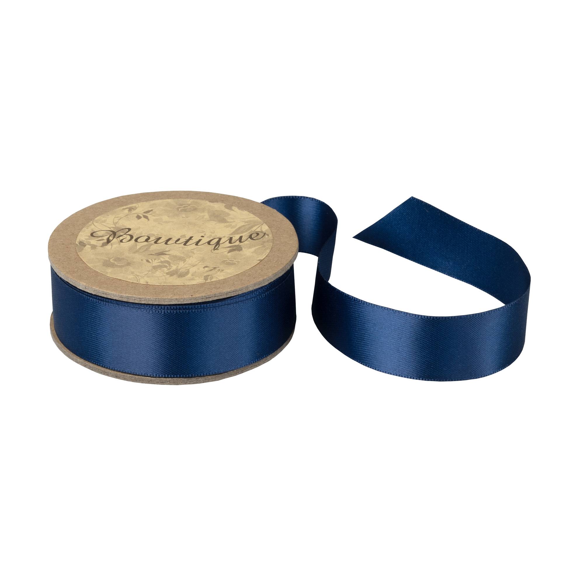 Navy Blue DoubleFaced Satin Ribbon 18mm x 5m Hobbycraft