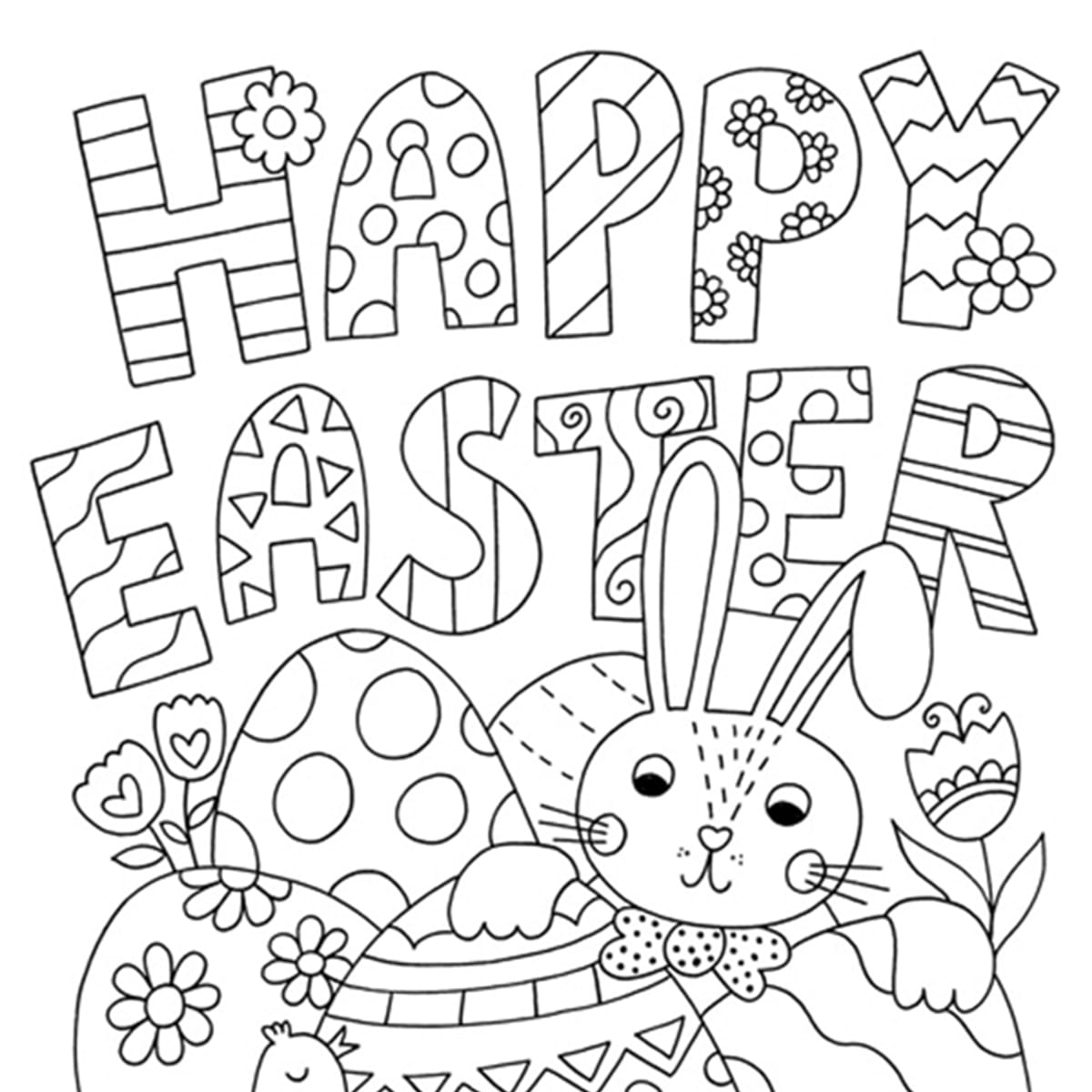 Happy Easter Coloring Cards Coloring Pages Happy Easter Coloring Cards Coloring Pages