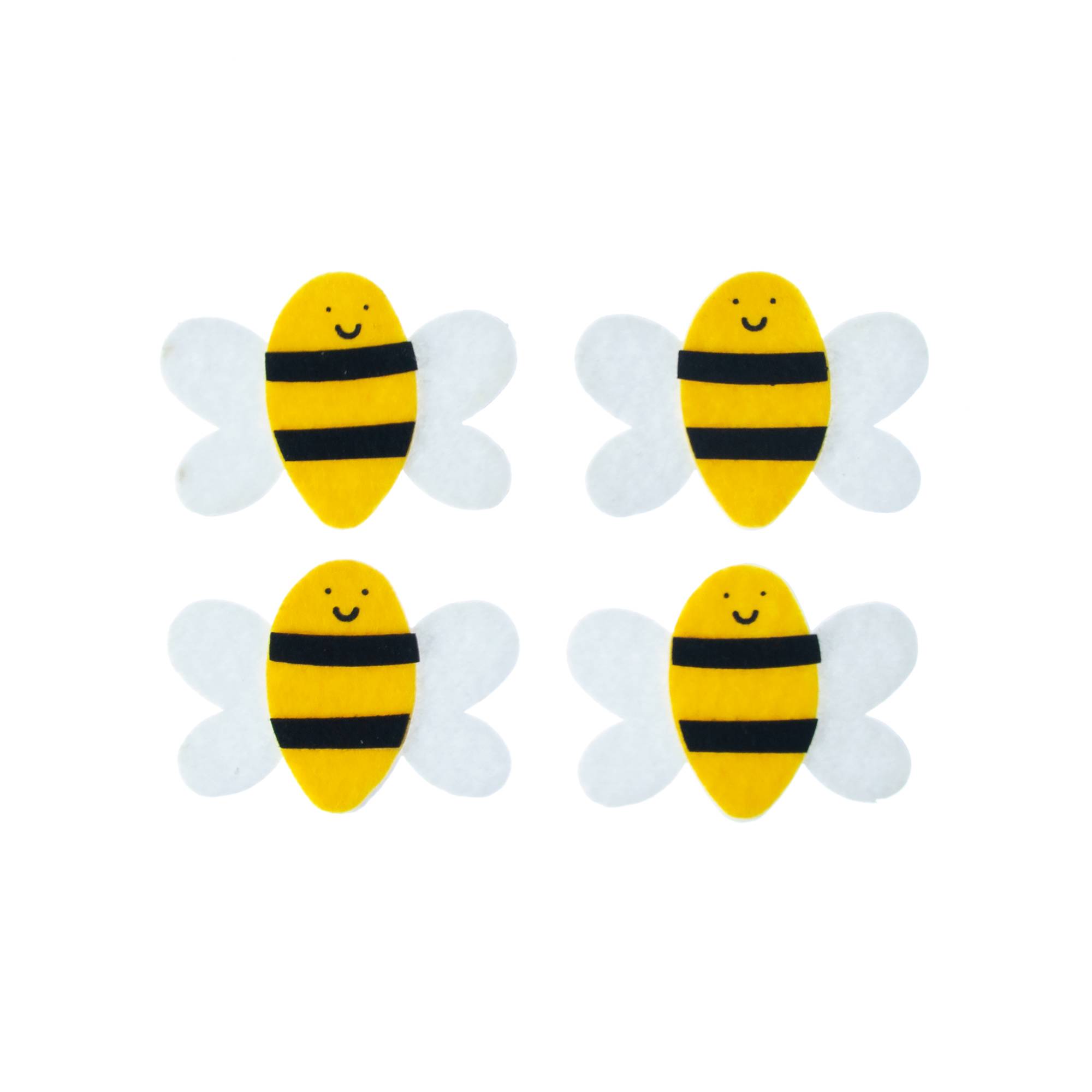 Felt Bee Stickers 4 Pack Hobbycraft