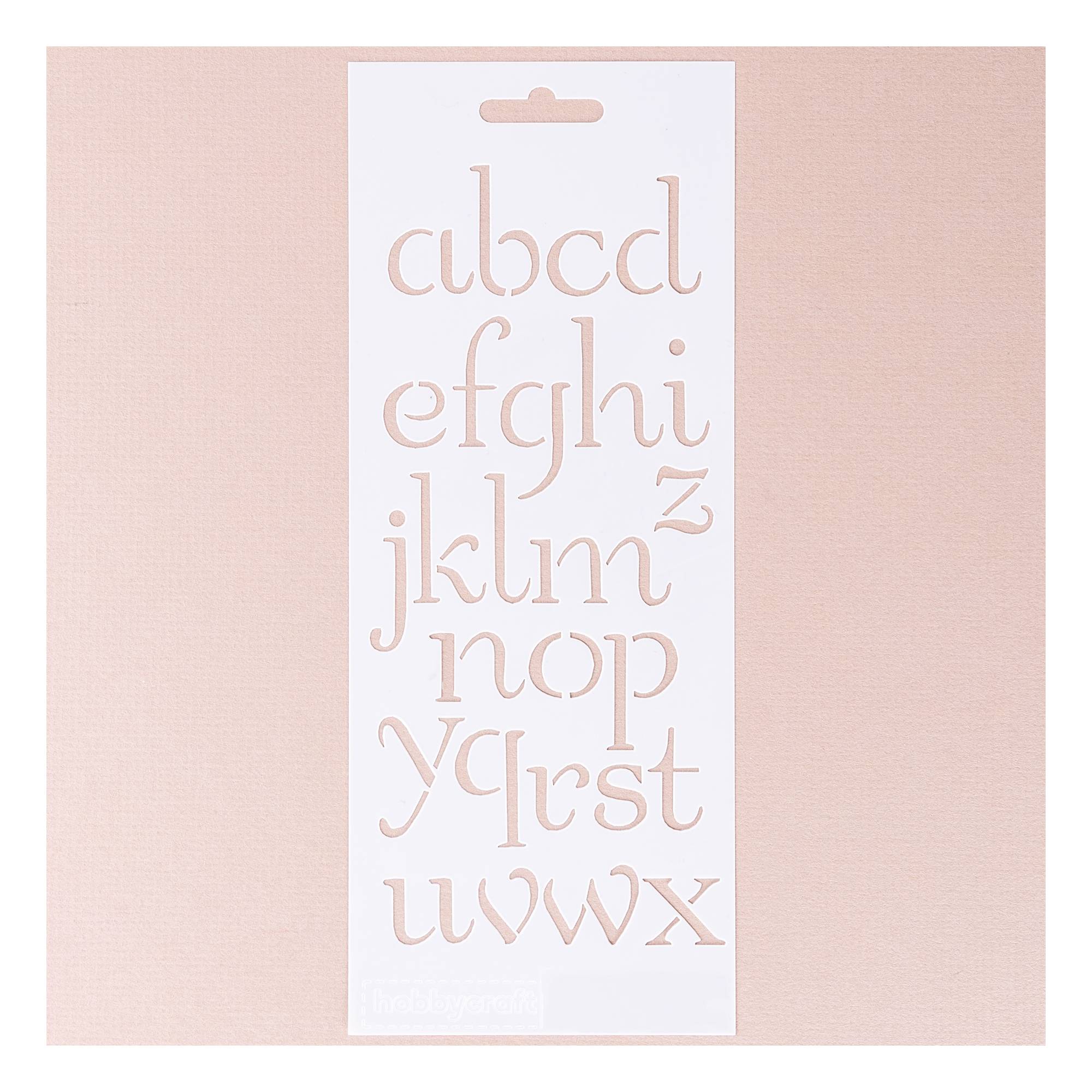 Lowercase Alphabet Stencil 10cm x 25cm | Hobbycraft