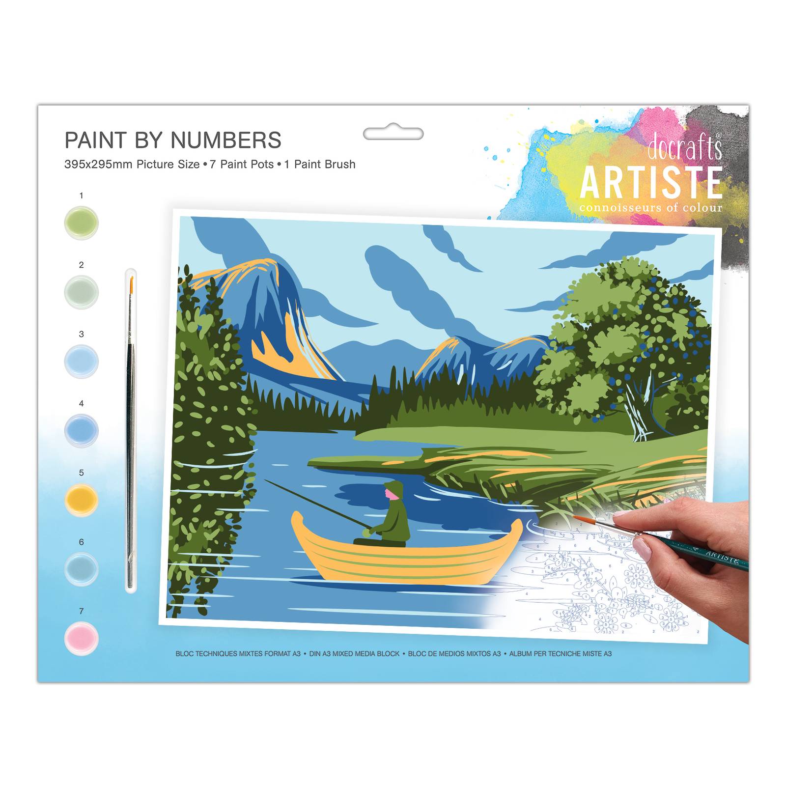 Artiste Lake and Mountain Paint by Numbers Hobbycraft