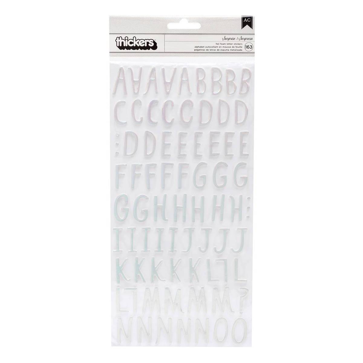 Surprise Foil Foam Letter Thickers Stickers 163 Pieces | Hobbycraft