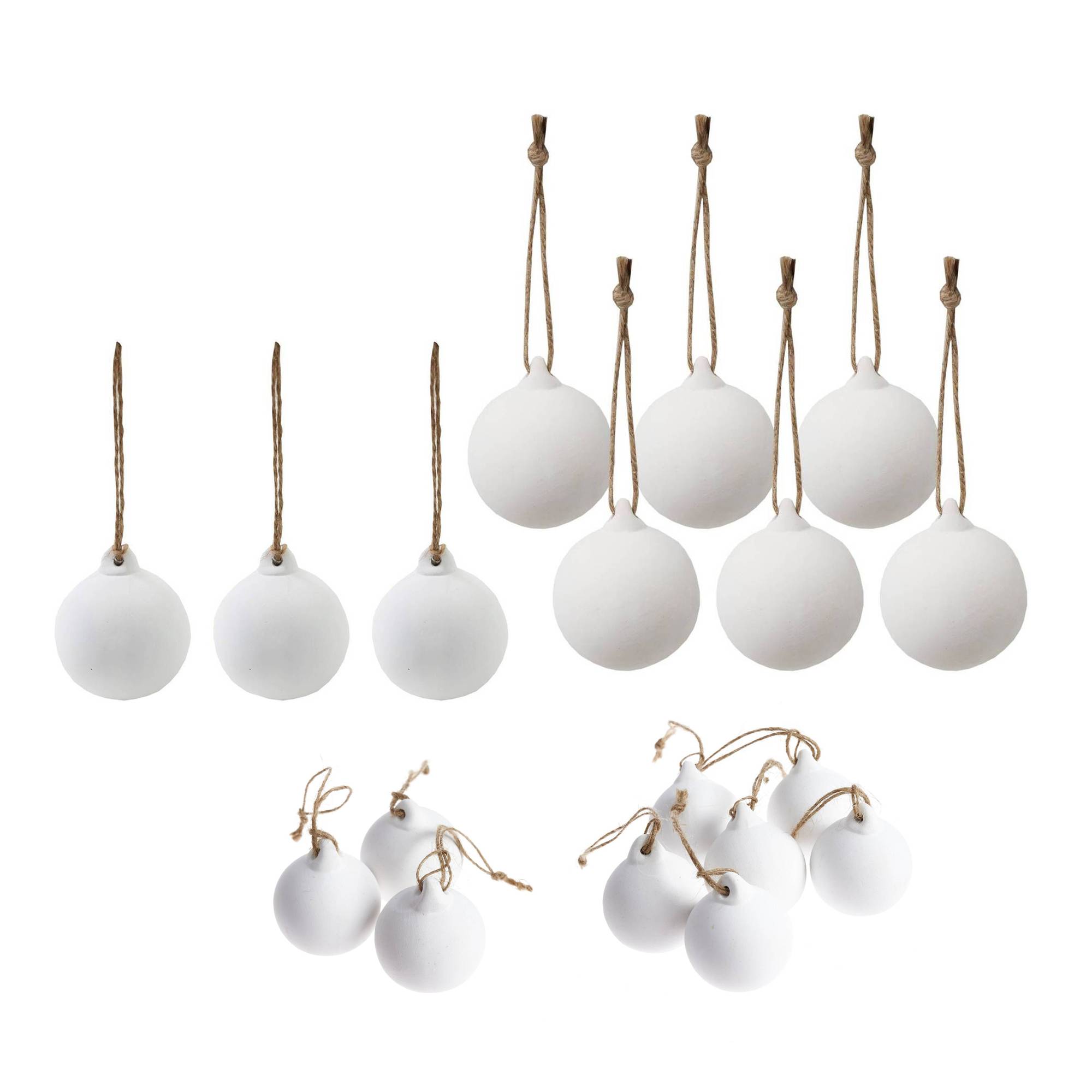 Mixed Ceramic Bauble 18 Pack Bundle Hobbycraft