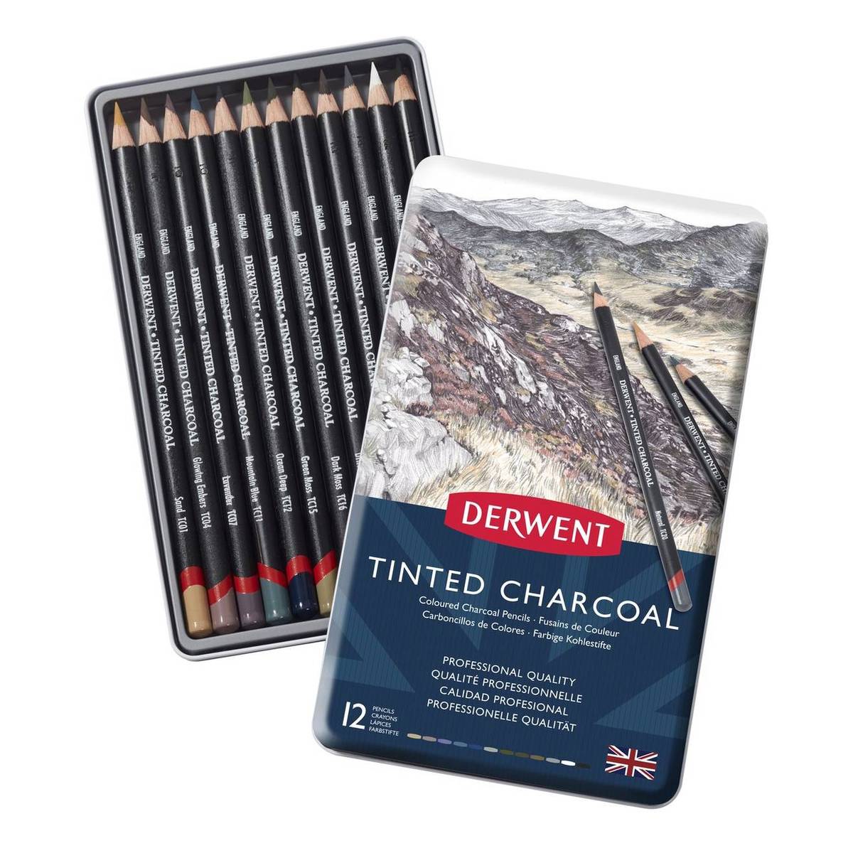 General Pencil Charcoal Kit 12-Piece 1 Pack 