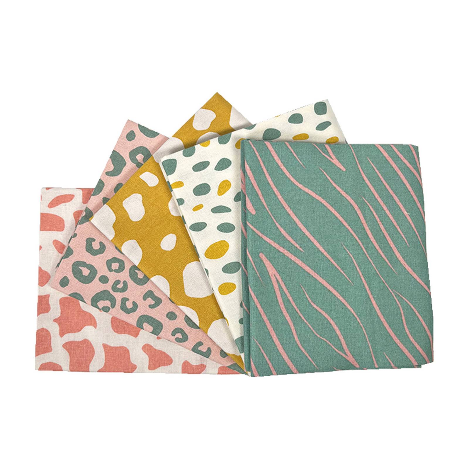 Animal Print Cotton Fat Quarters 5 Pack Hobbycraft