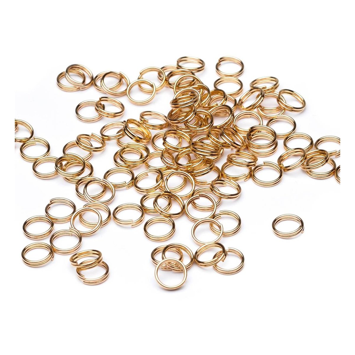 Beads Unlimited Gold Plated Split Rings 70 Pack