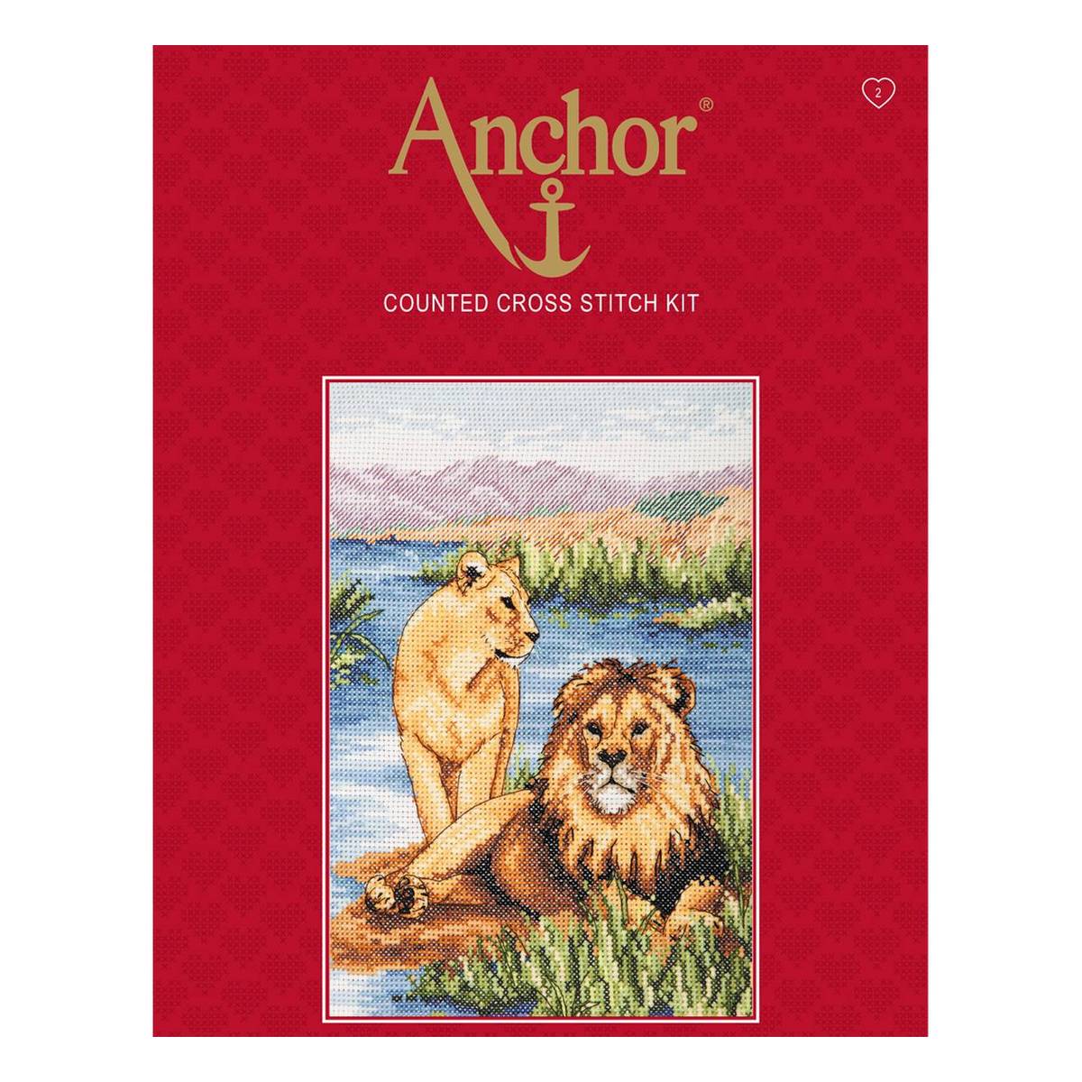 Anchor Lions Cross Stitch Kit Hobbycraft