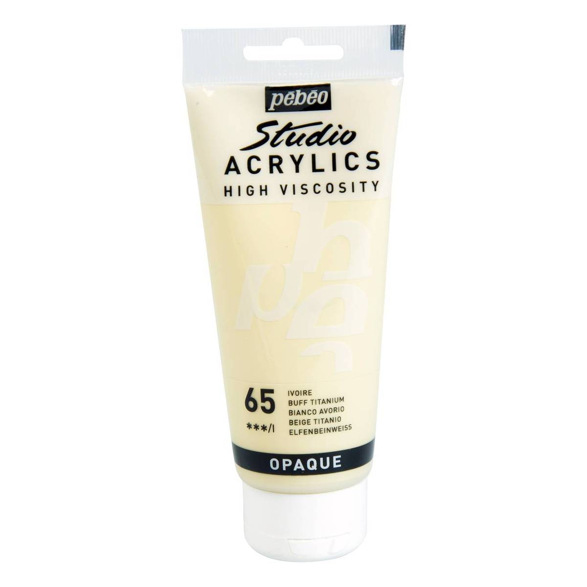 Pebeo Buff Titanium Studio Acrylic Paint 100ml Hobbycraft