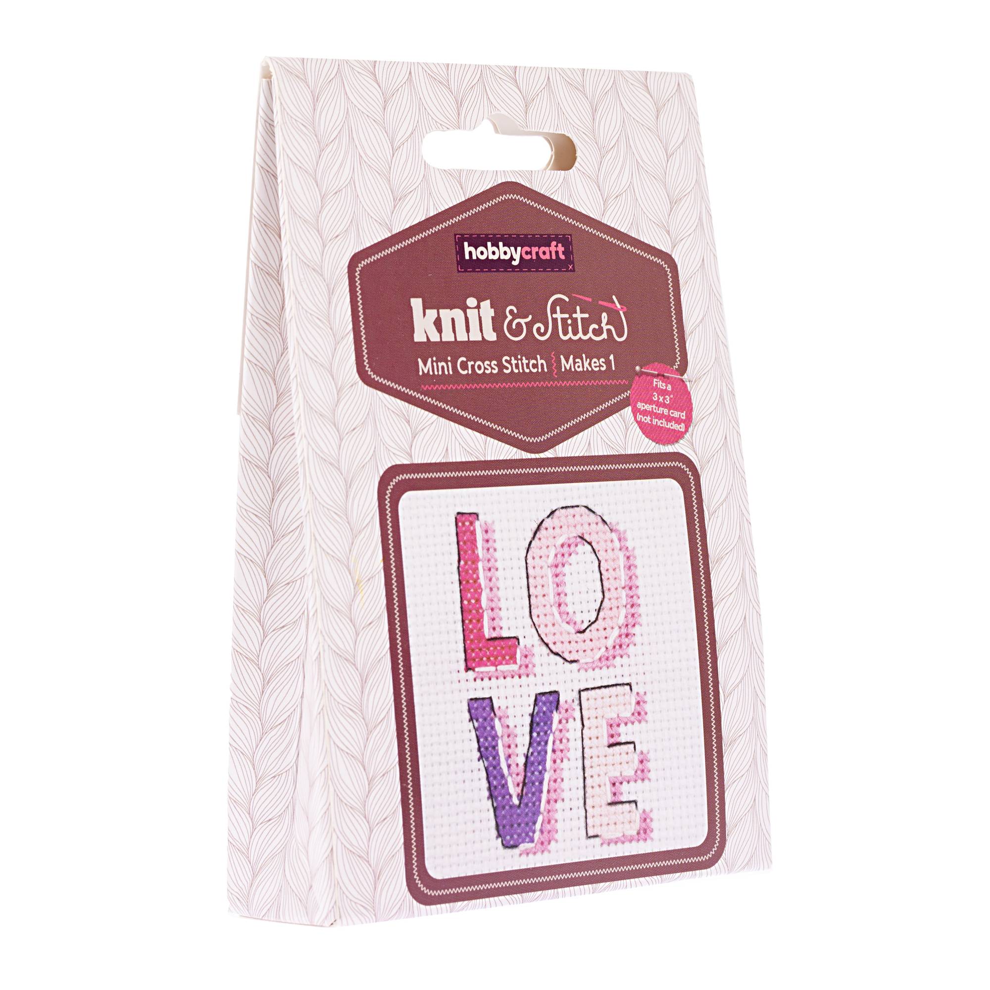 Love Mini Cross Stitch Kit Hobbycraft
