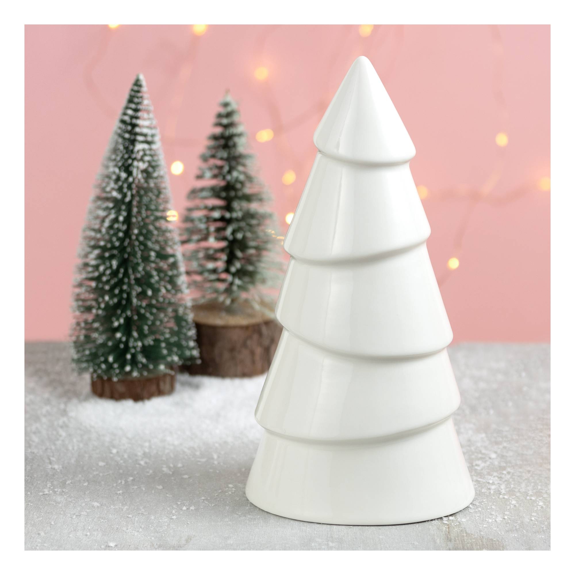 Glazed White Standing Ceramic Tree 22cm Hobbycraft