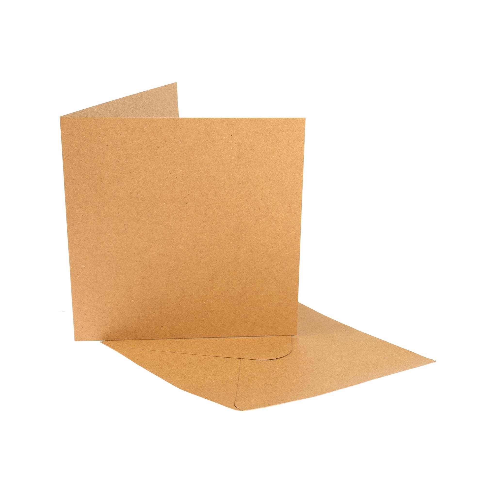 Kraft Cards and Envelopes 6 x 6 Inches 50 Pack Hobbycraft