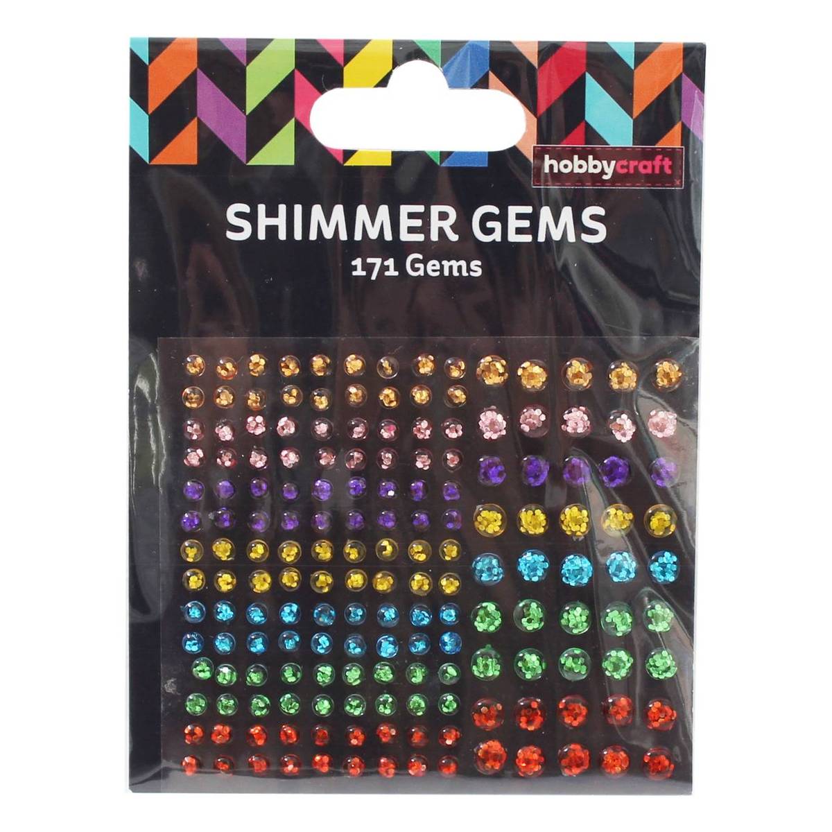 Small Assorted Shimmer Gems 171 Pack Hobbycraft