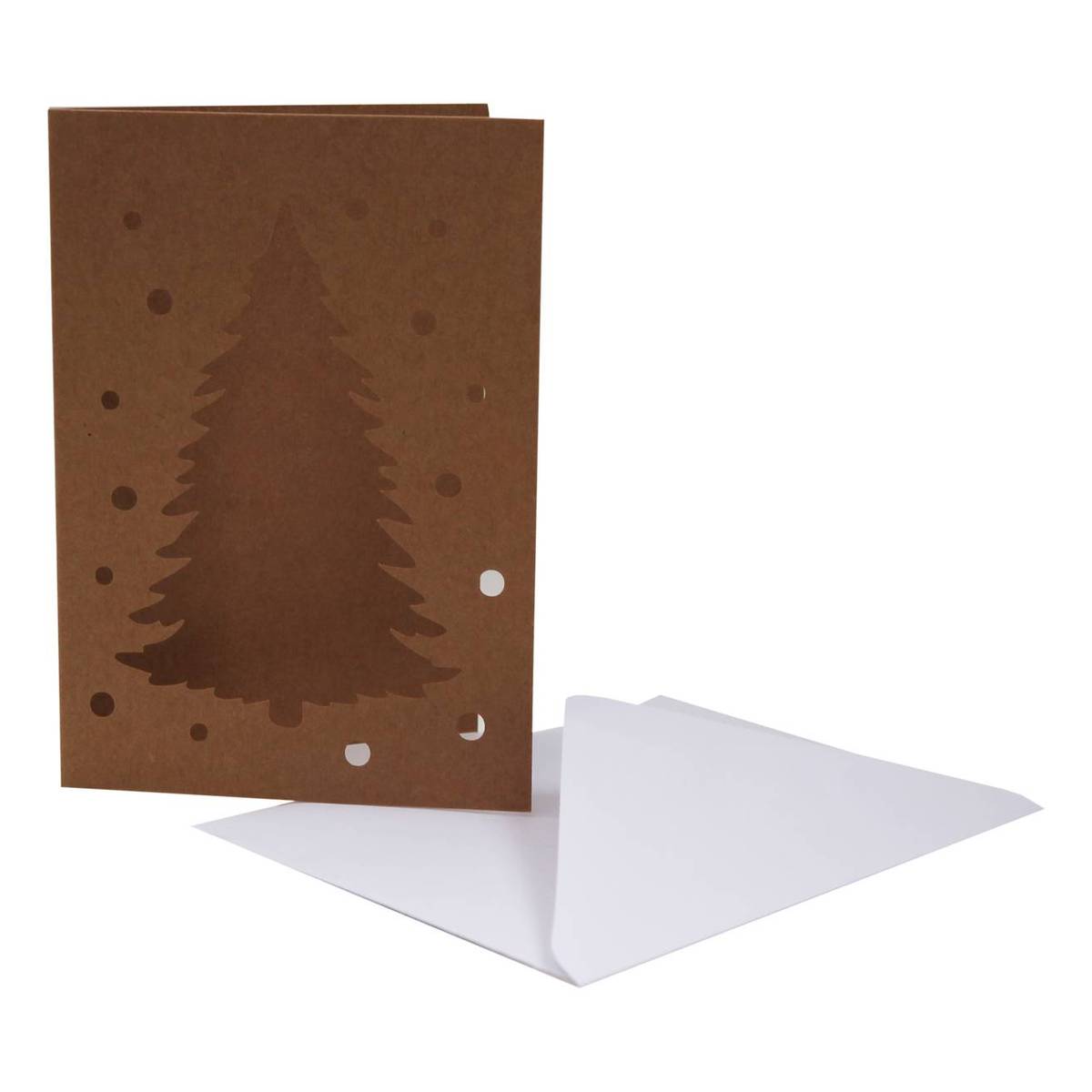 Kraft Tree Aperture Cards and Envelopes A6 5 Pack Hobbycraft