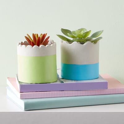 How to Make Air Dry Clay Planters | Hobbycraft