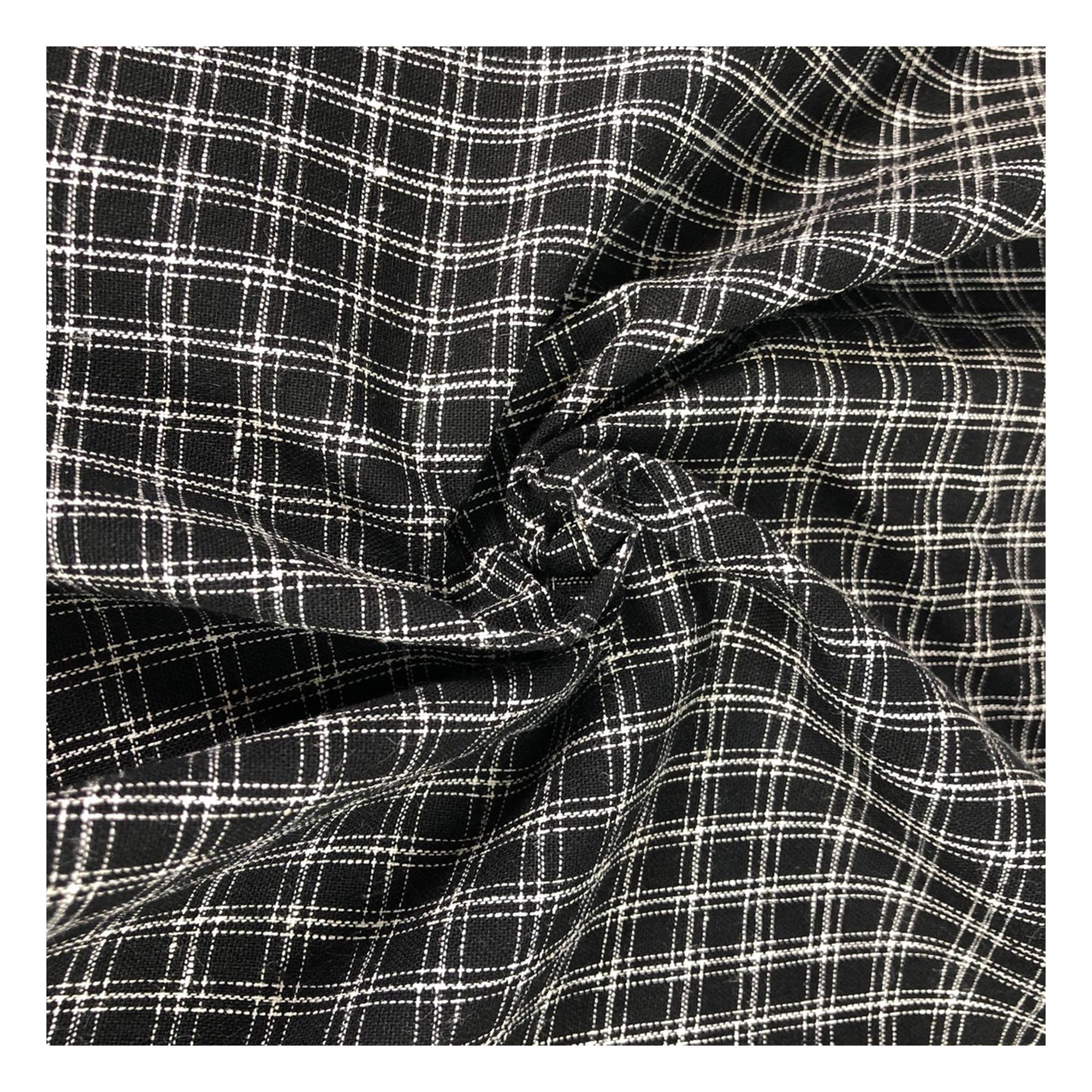 Black Check Cotton Fabric by the Metre | Hobbycraft