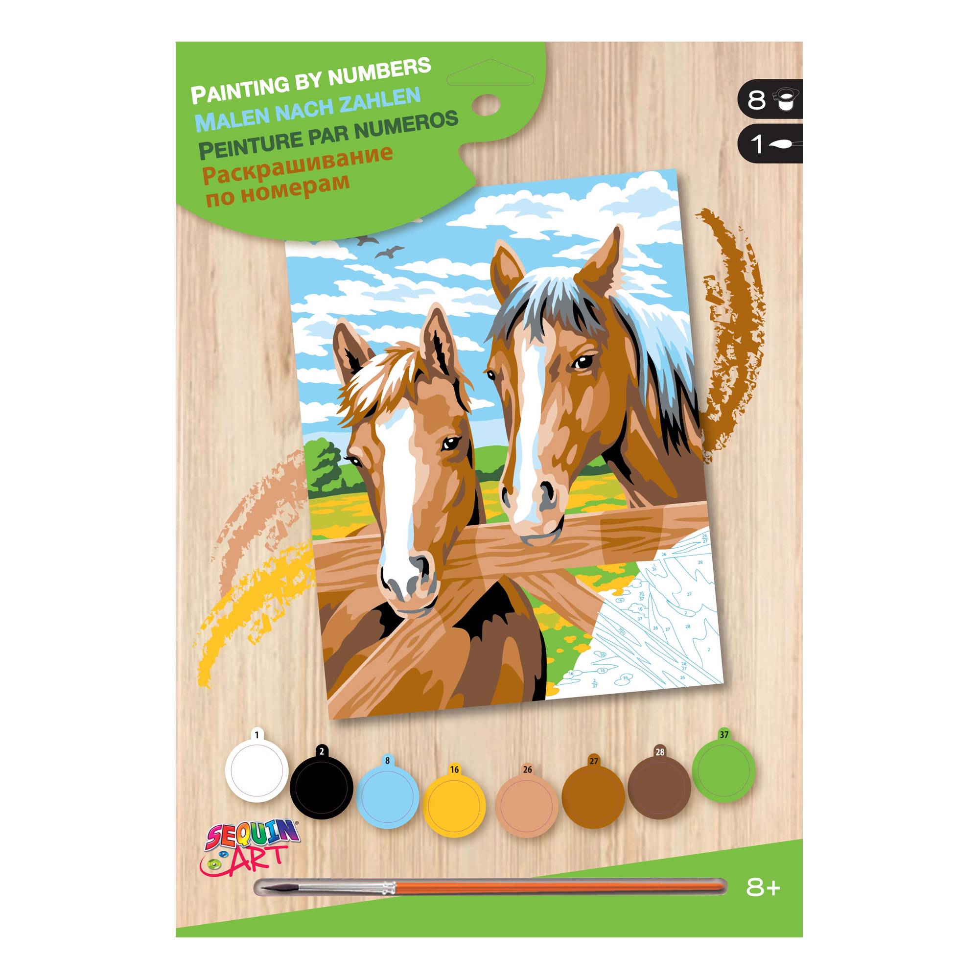 Junior Painting By Numbers Horses Hobbycraft