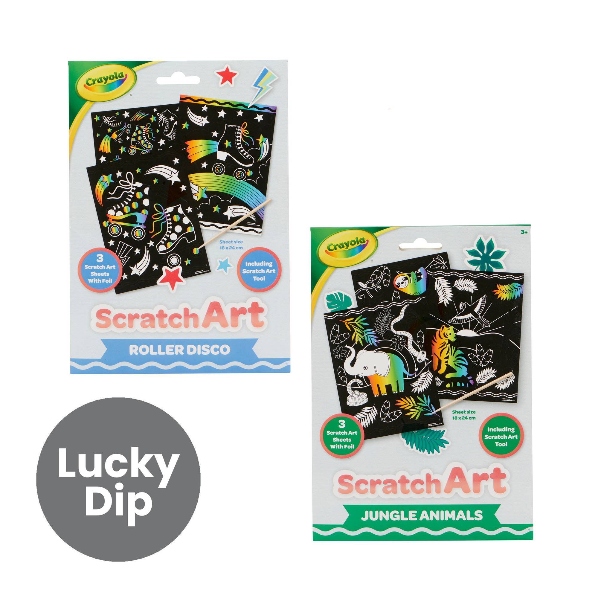 Assorted Crayola Scratch Art 3 Pack Hobbycraft