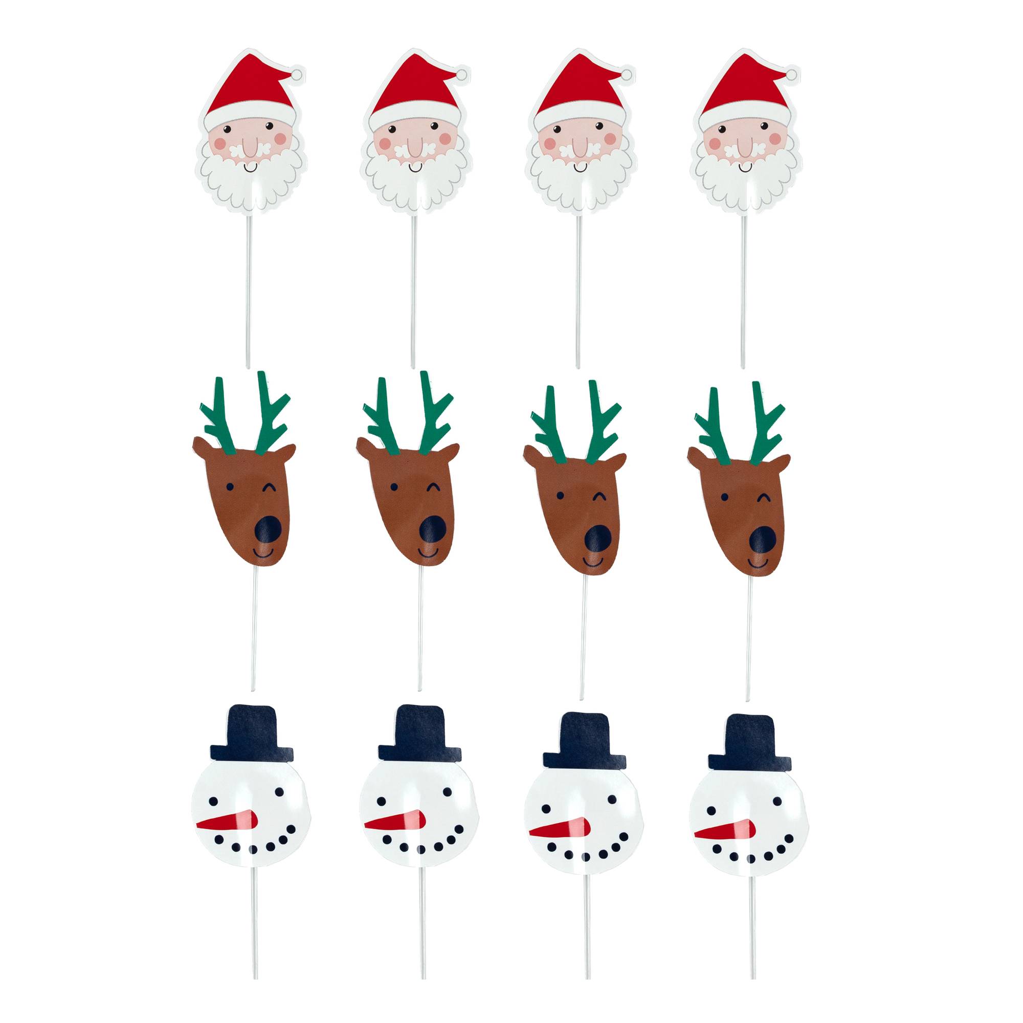 Christmas Cupcake Toppers 12 Pack Hobbycraft