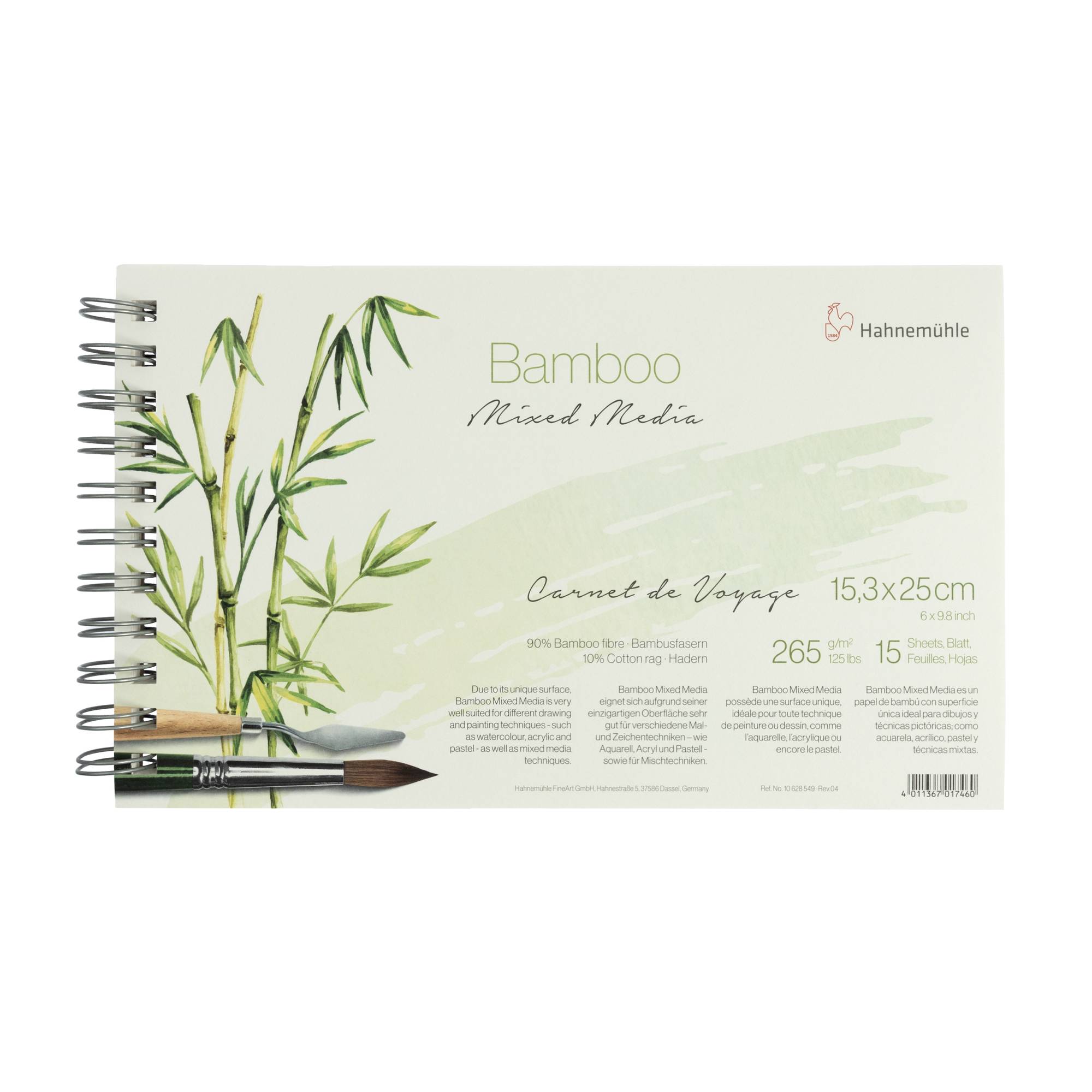 Hahnemühle Bambou Mixed Media Pad 265 G/m² – Bloc 24x32 Cm – Papier Art Polyvalent