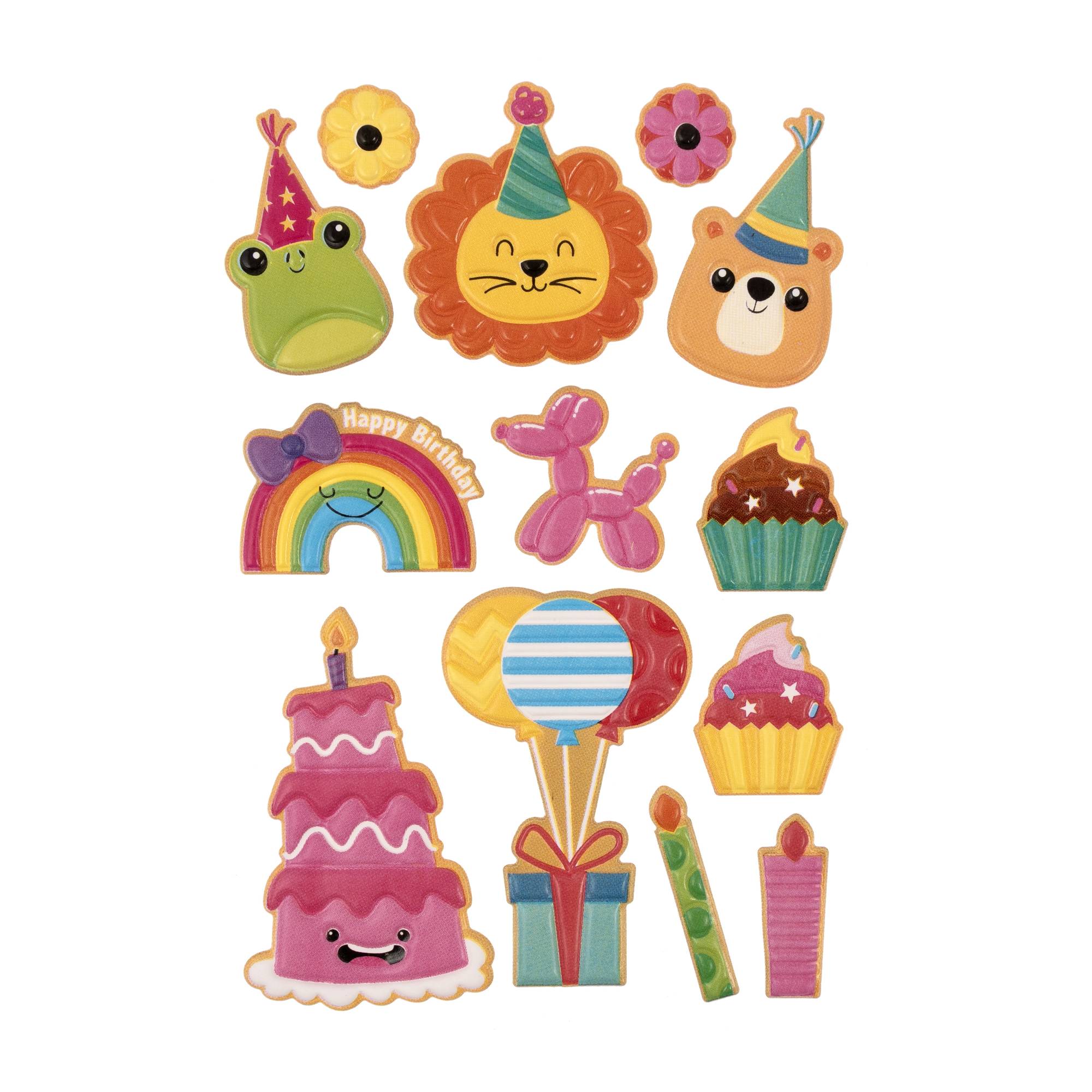 Party Animal Puffy Stickers | Hobbycraft
