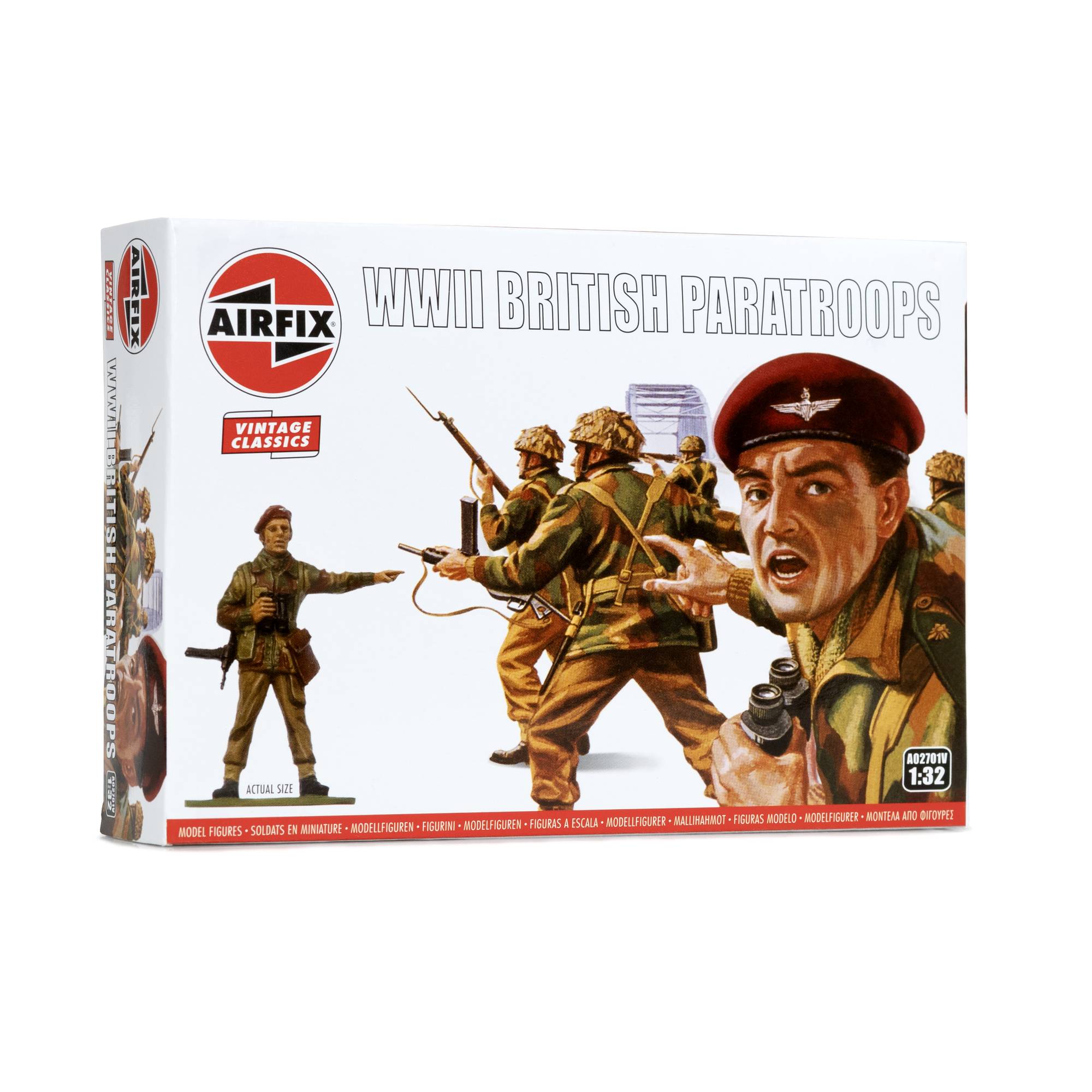 Petits soldats BRITISH PARATROOPS 14 pieces - 1/32 AIRFIX 1981 NEUF