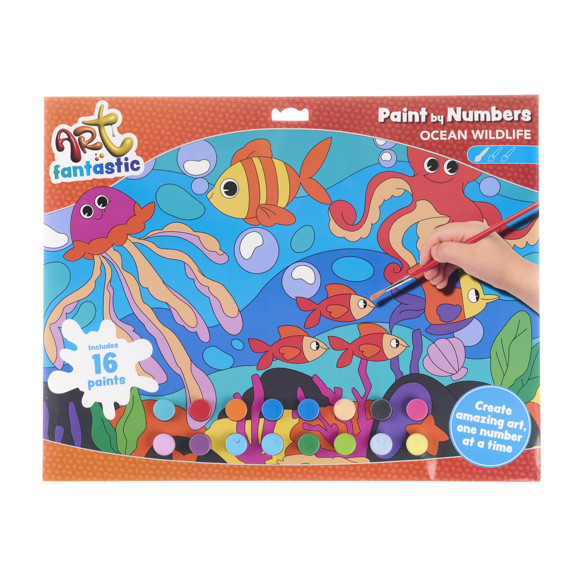 Ocean Wildlife Landscape Paint by Numbers Hobbycraft