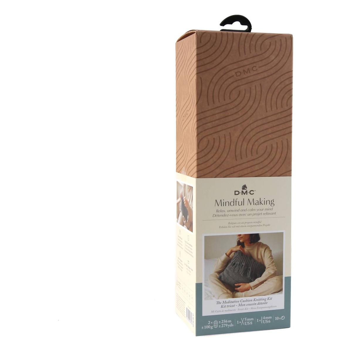 DMC Mindful Making Meditative Cushion Knitting Kit Hobbycraft