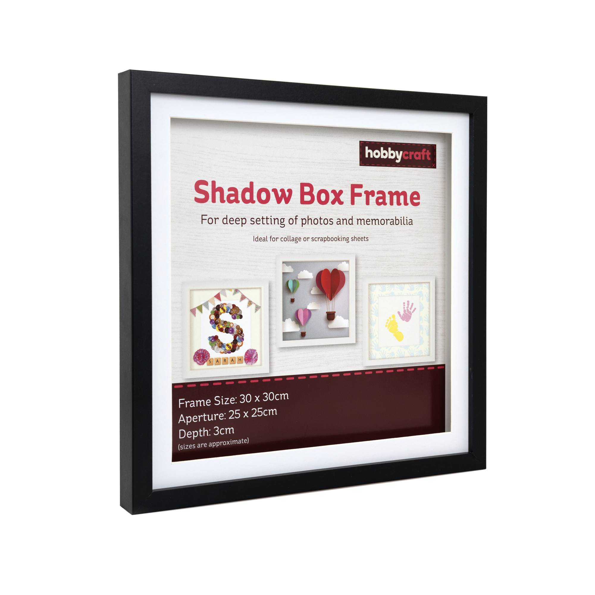 Black Shadow Box Frame 30cm x 30cm Hobbycraft
