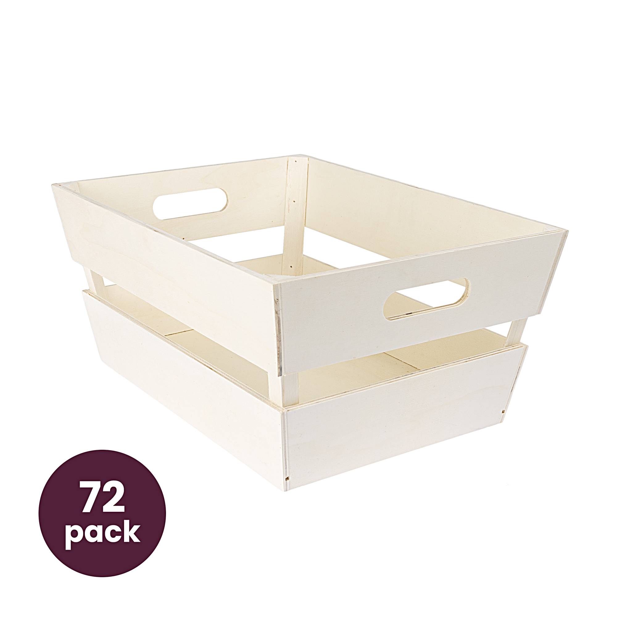 Natural Stackable Wooden Crate 72 Pack Bundle Hobbycraft