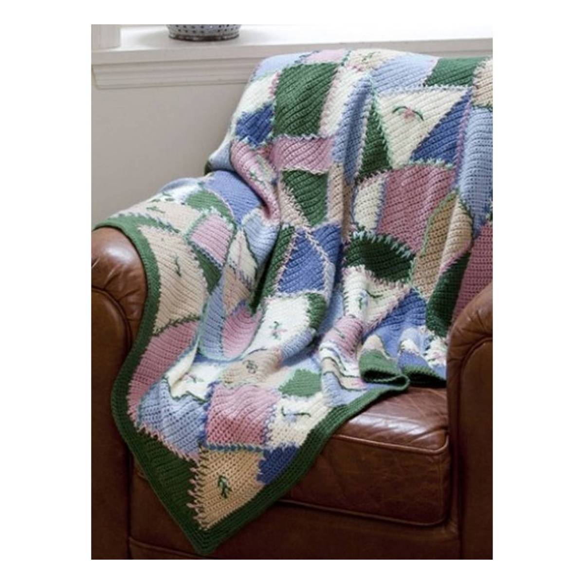 FREE PATTERN Caron Embroidered Crazy Quilt Afghan Hobbycraft