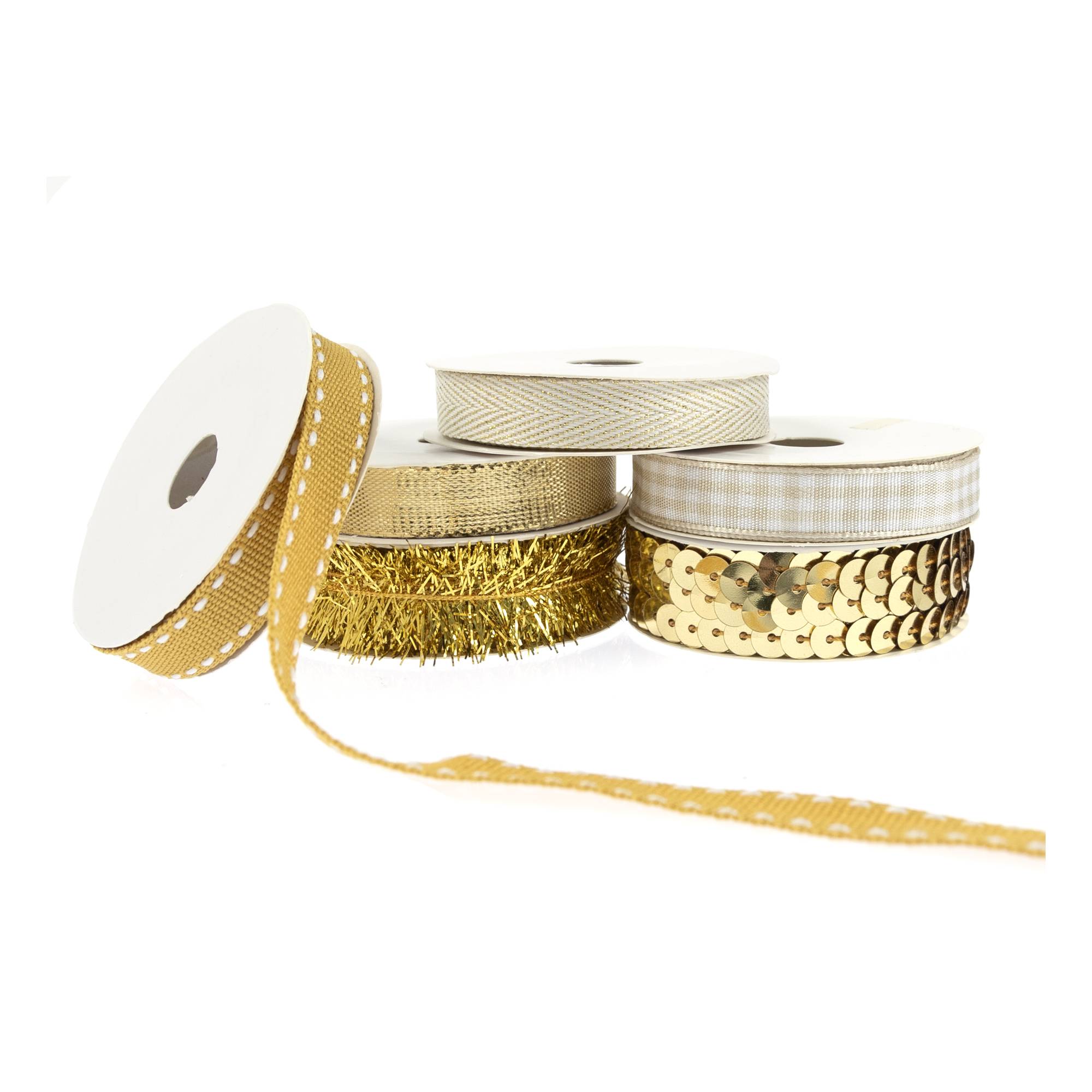 Gold Trims and Ribbons 2m 6 Pack Hobbycraft