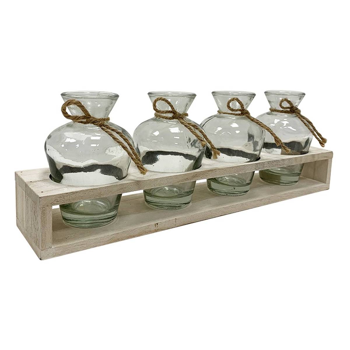 Glass Vases with Wooden Base Hobbycraft