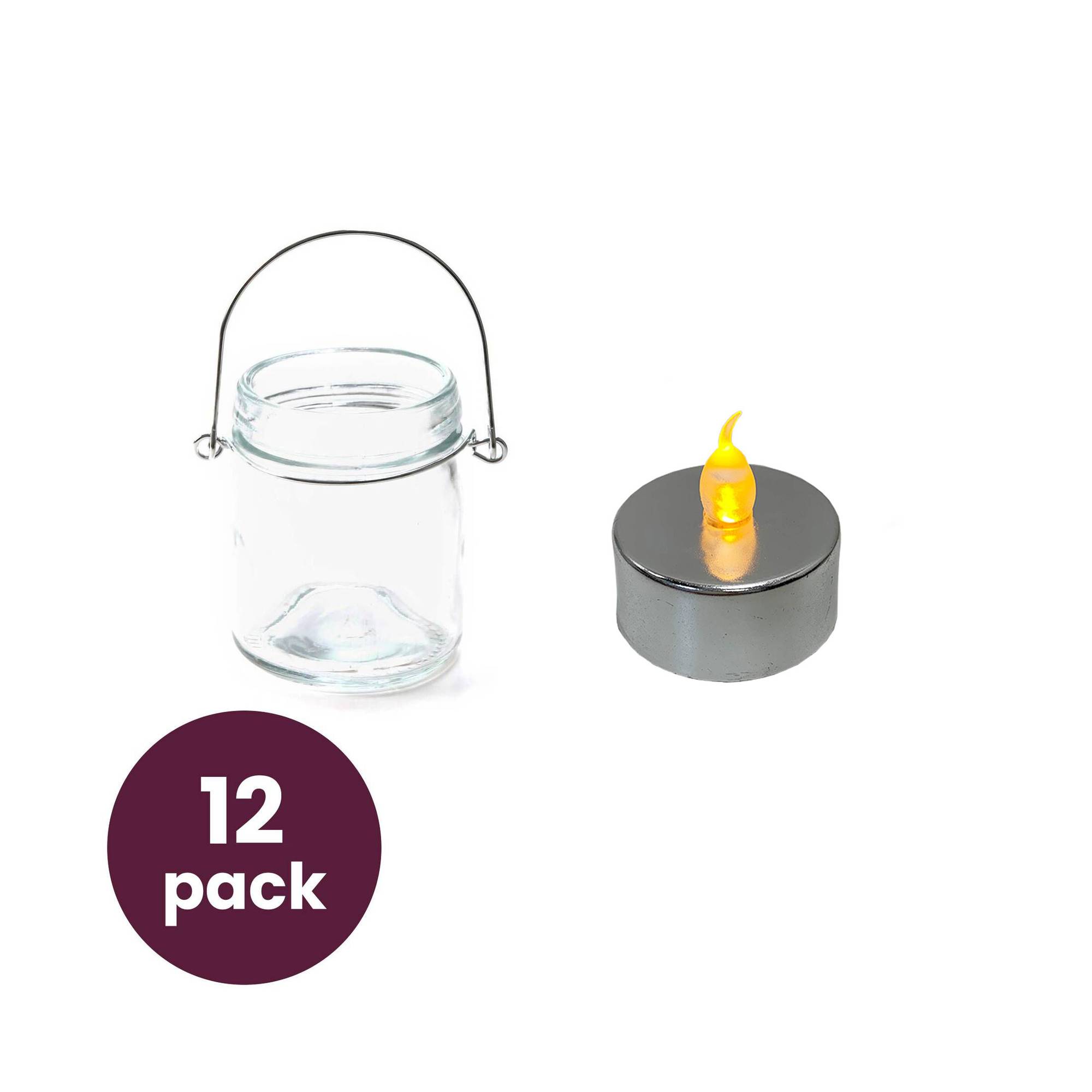 Hanging Votive and LED Tealight 12 Pack Bundle Hobbycraft