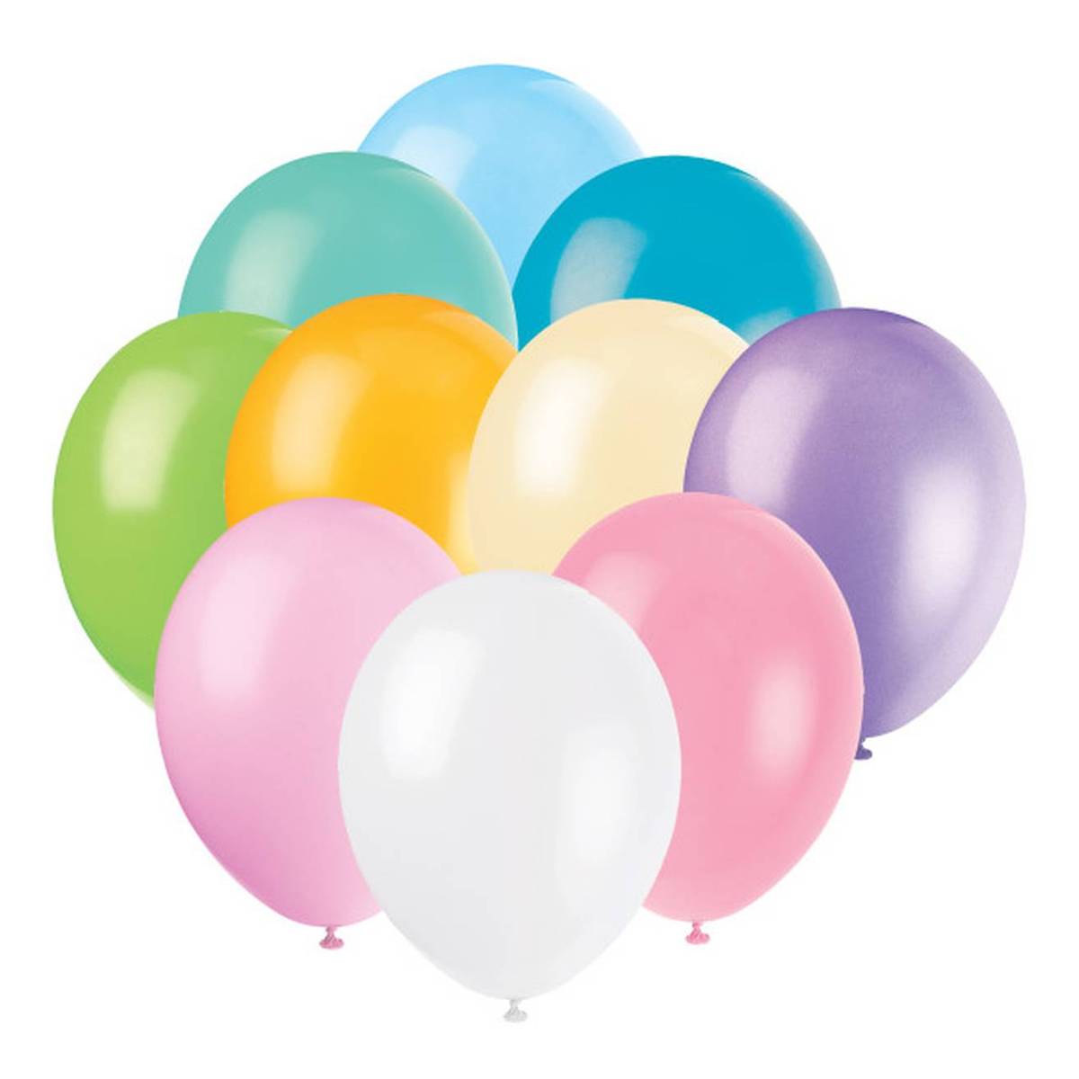 Assorted Pastel Latex Balloons 10 Pack Hobbycraft