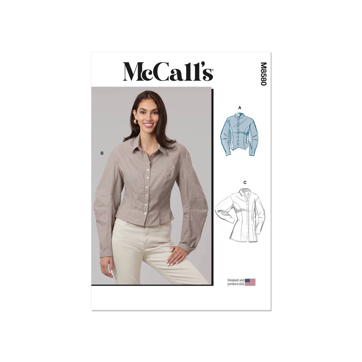 McCall's Women's Shirt Sewing Pattern M8580 (U5 16-24) | Hobbycraft