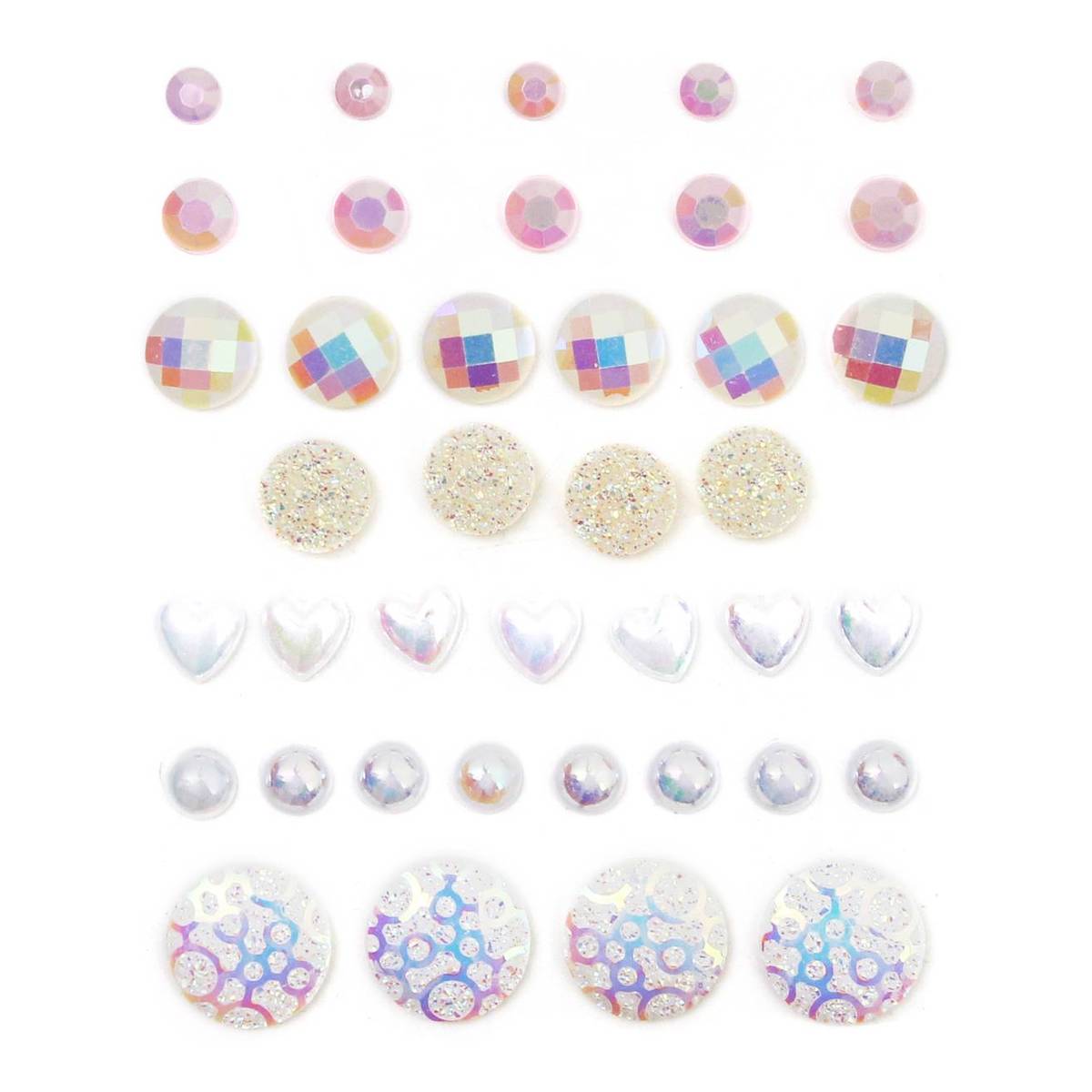 Iridescent Fantasy Adhesive Gems 39 Pack Hobbycraft