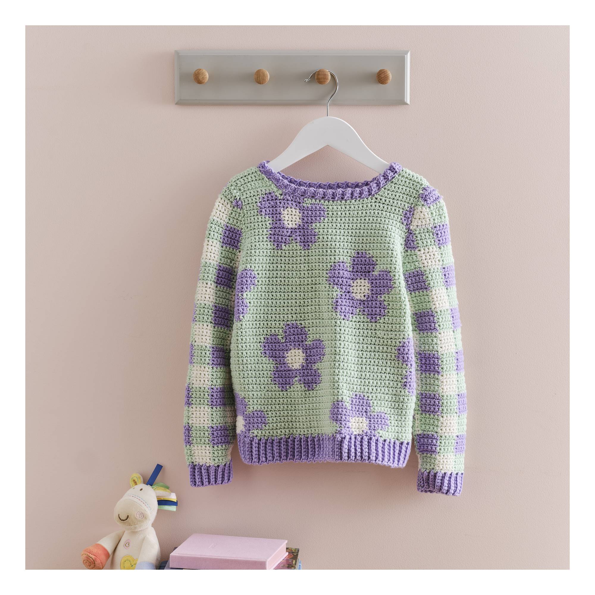 Knitcraft Crochet Flower Jumper Digital Pattern 0314 Hobbycraft