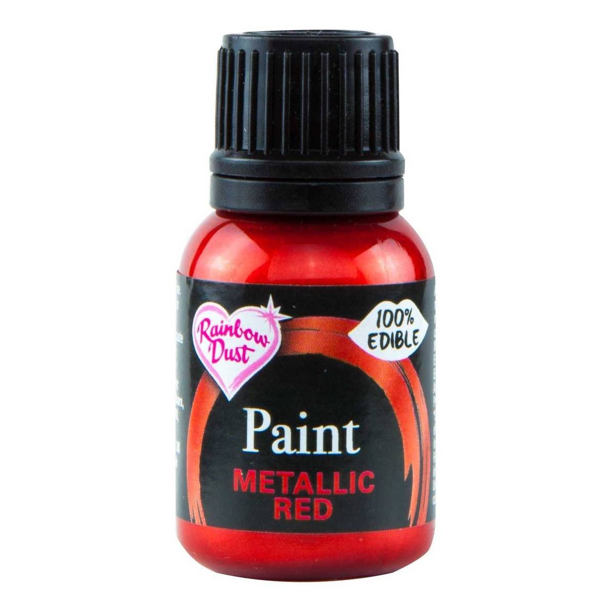 Rainbow Dust Metallic Red Food Paint 25ml Hobbycraft