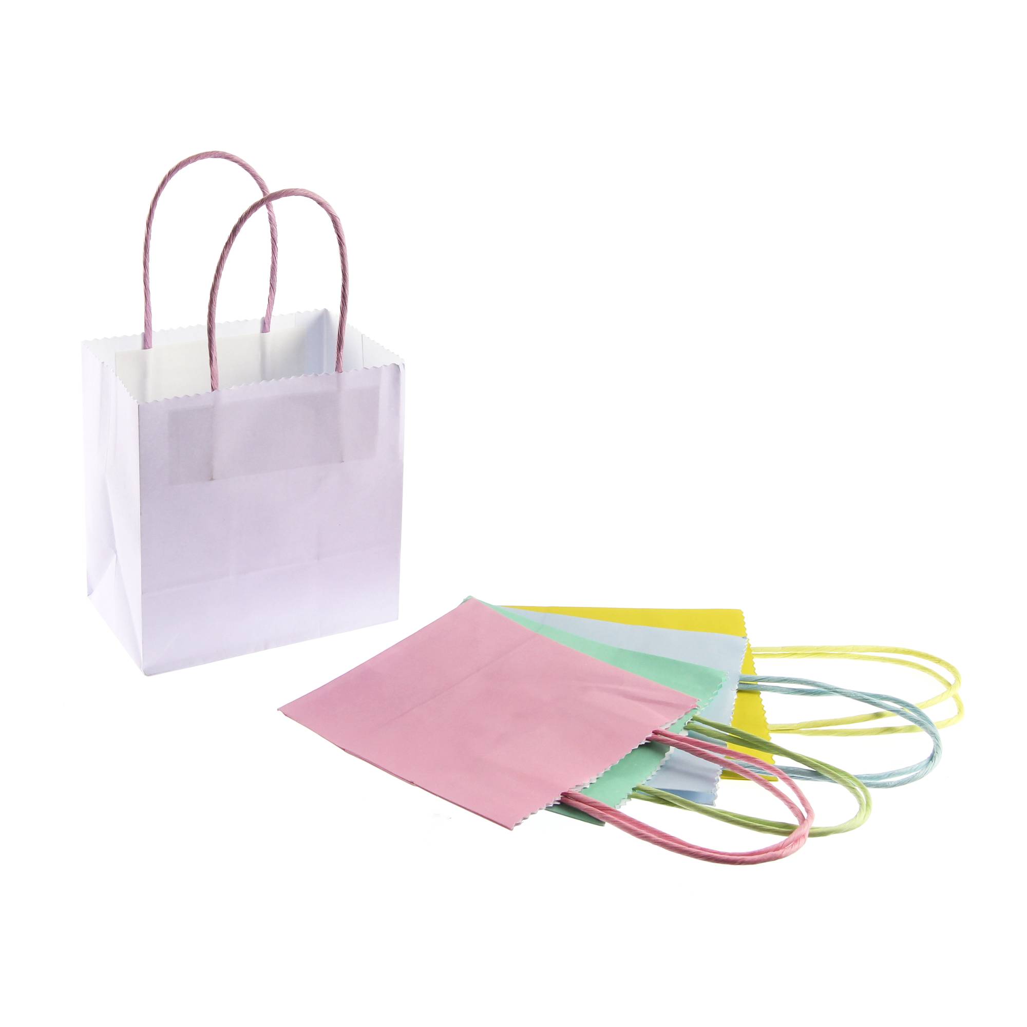566816 1000 1 HC Paper Bags 5 Pack Pastel