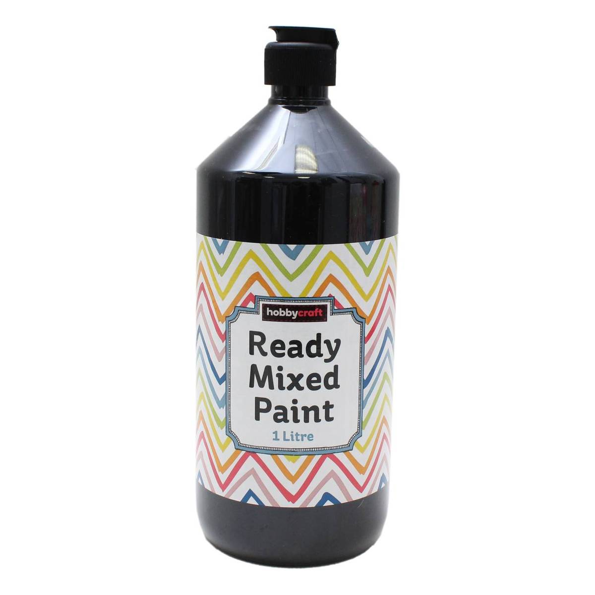 Black Ready Mixed Paint 1 Litre Hobbycraft